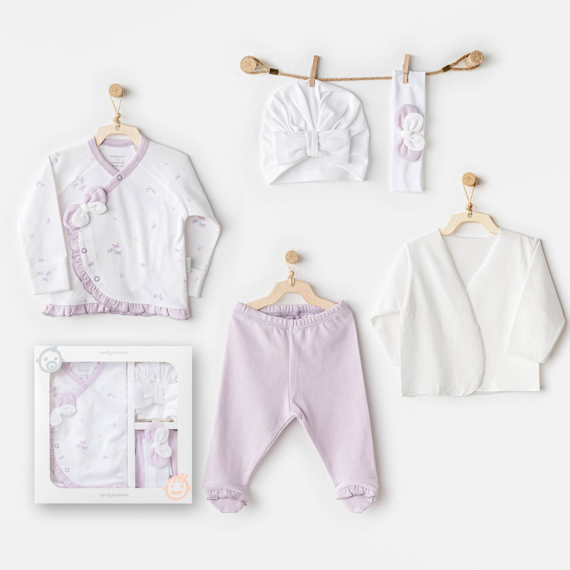 Bebek Hastane Çıkışı 5 Pcs Newborn Set Magıcal Butterfly
