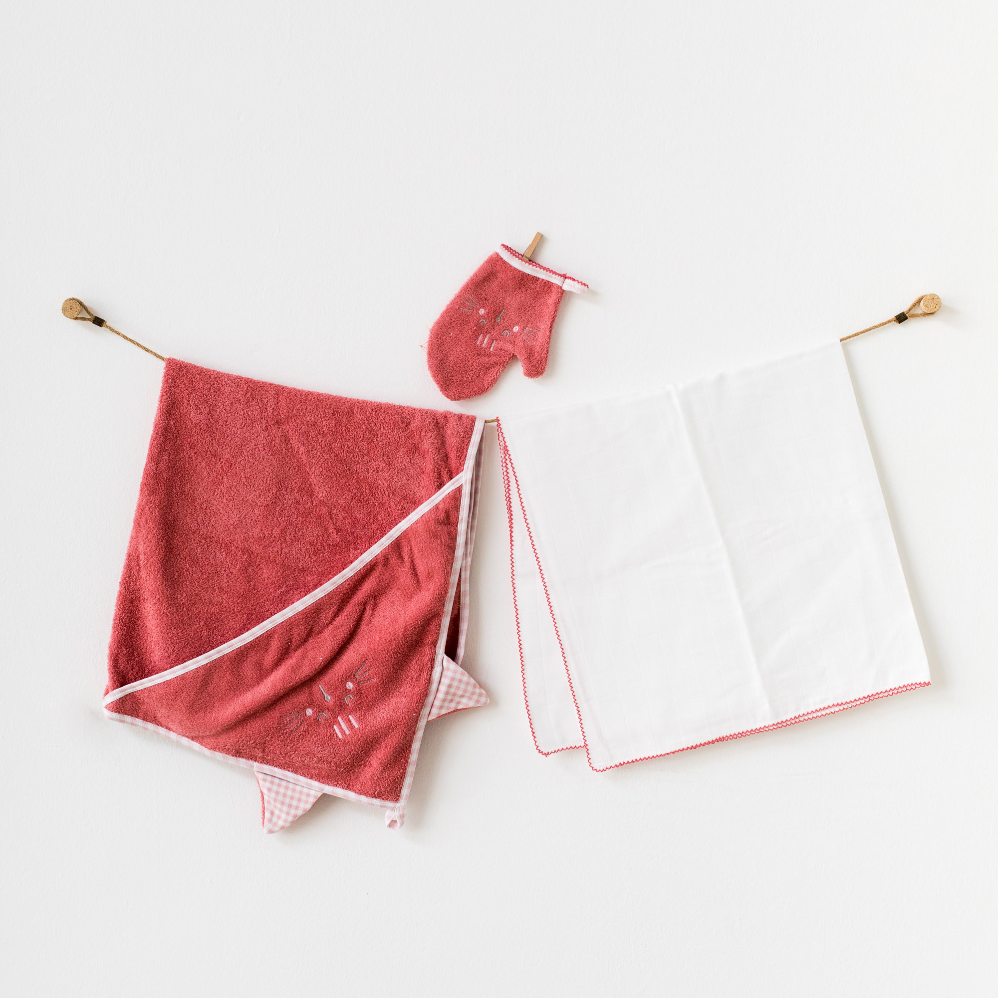 Bebek Havlu Takim 3 Pcs Towel Muslin Set Baby Home