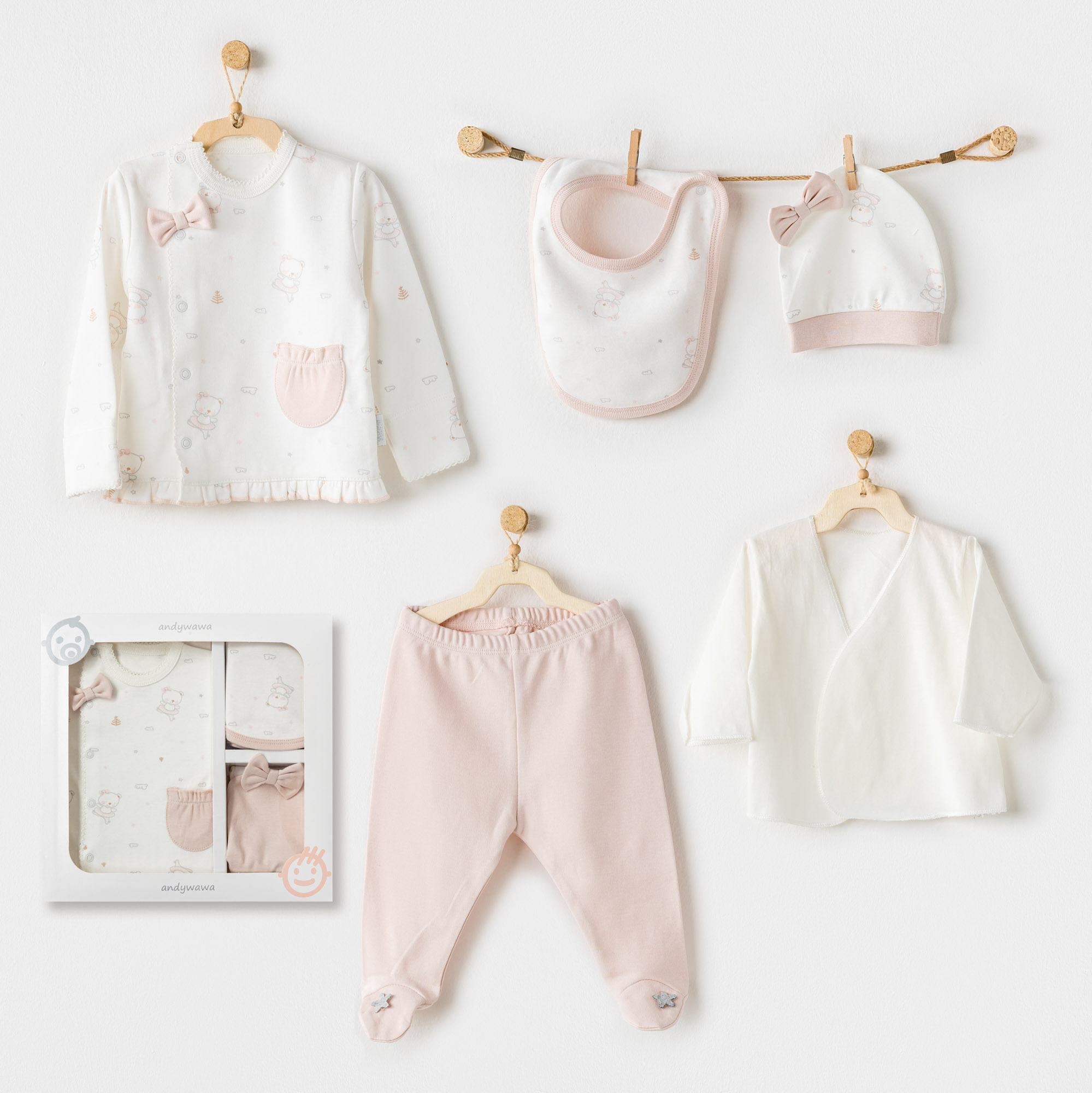 Bebek Hastane Çıkışı 5 Pcs Newborn Set Ballerına