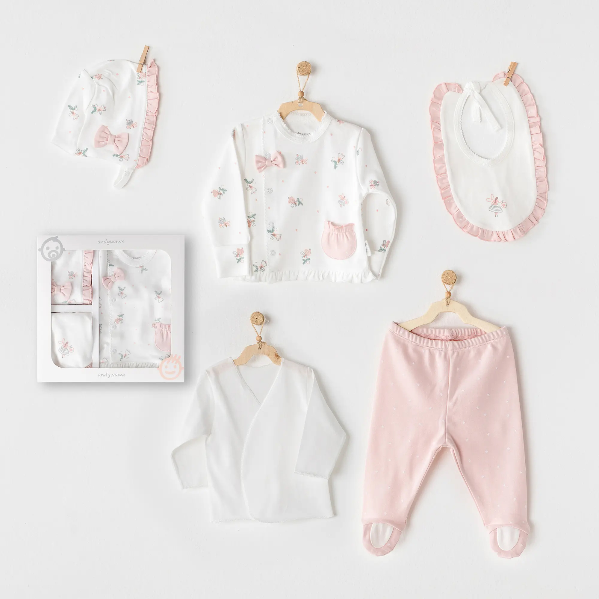 Bebek Hastane Çıkışı 5 Pcs Newborn Set Faıry