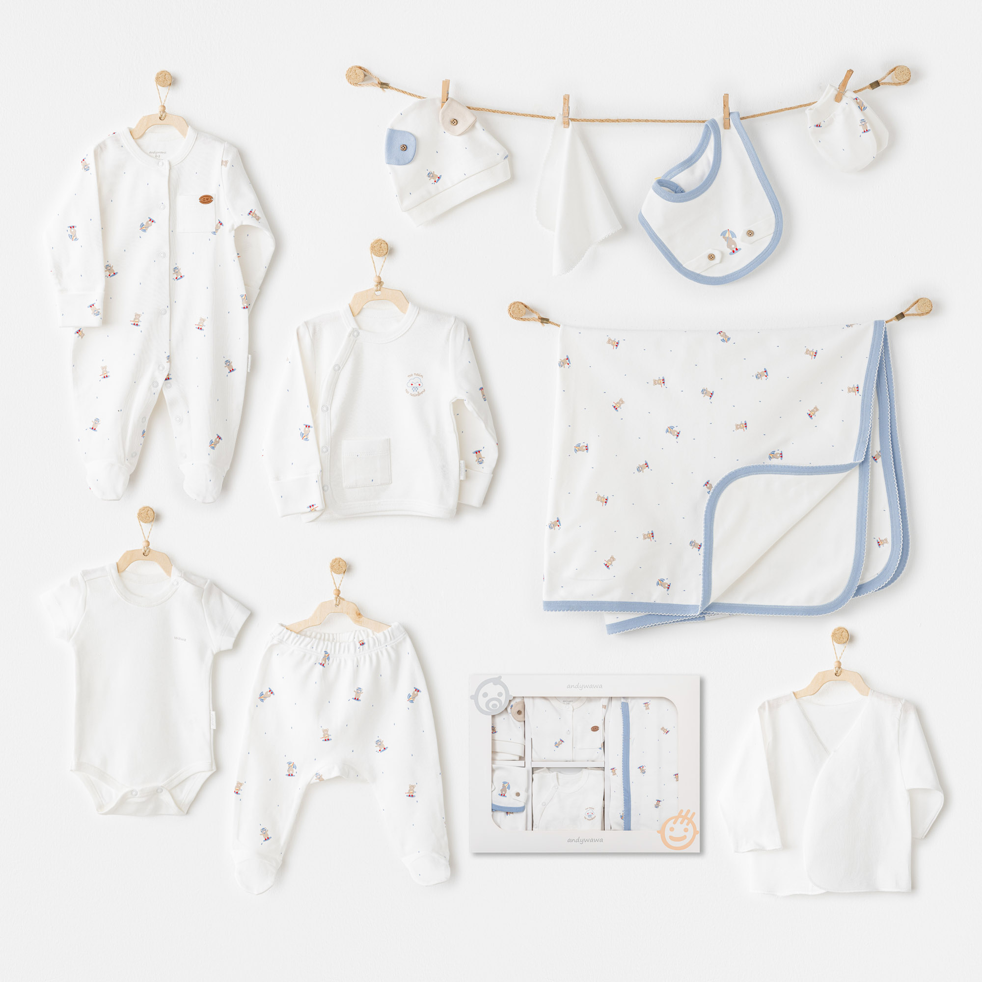 Bebek Hastane Çıkışı 10 Pcs Newborn Set Raınbow