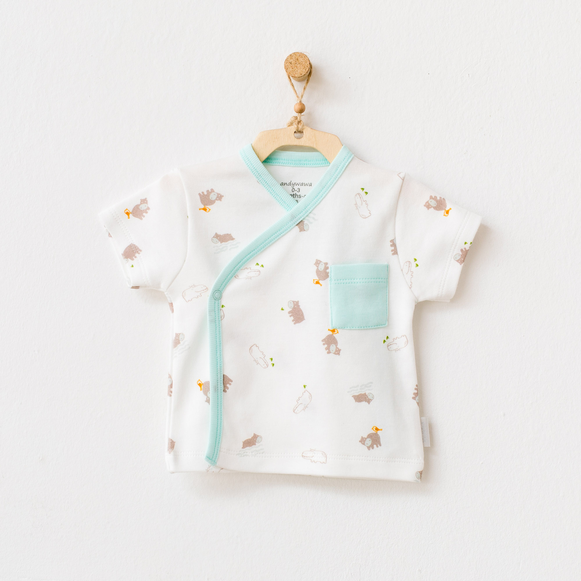 Bebek Zibin Side Snap Tshirt Hippo