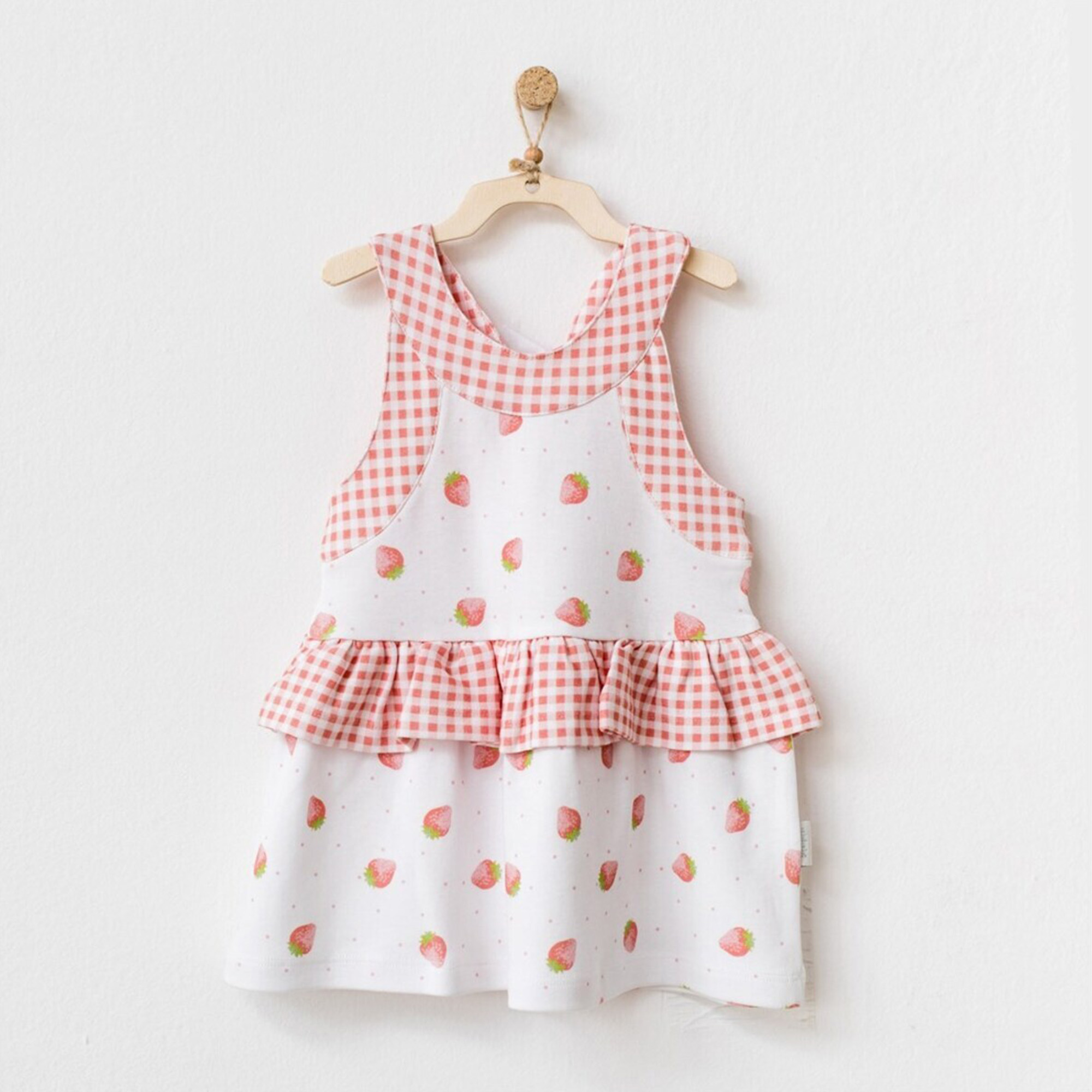 Bebek Elbise Dress Strawberry Picnic Time