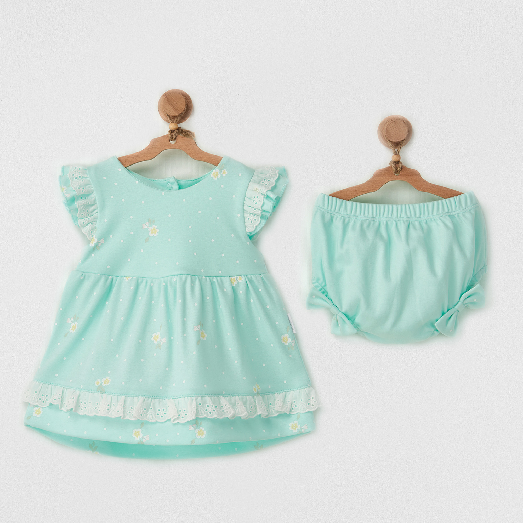 Bebek Elbise Takim Dress Underpant Set Summer Paradise