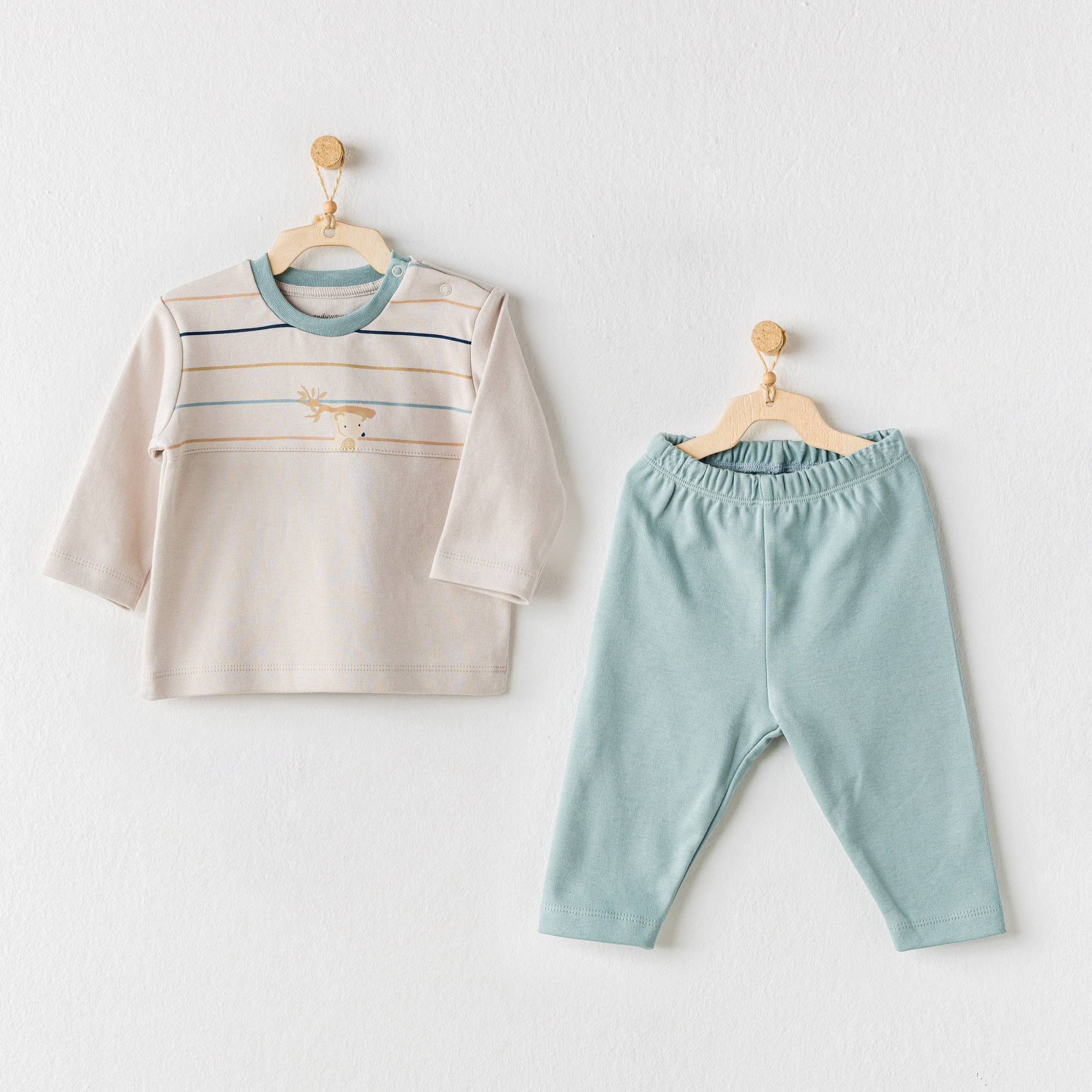 Bebek Takim 2 Pcs Set %100 Organic Cotton Gots Let S Love Nature