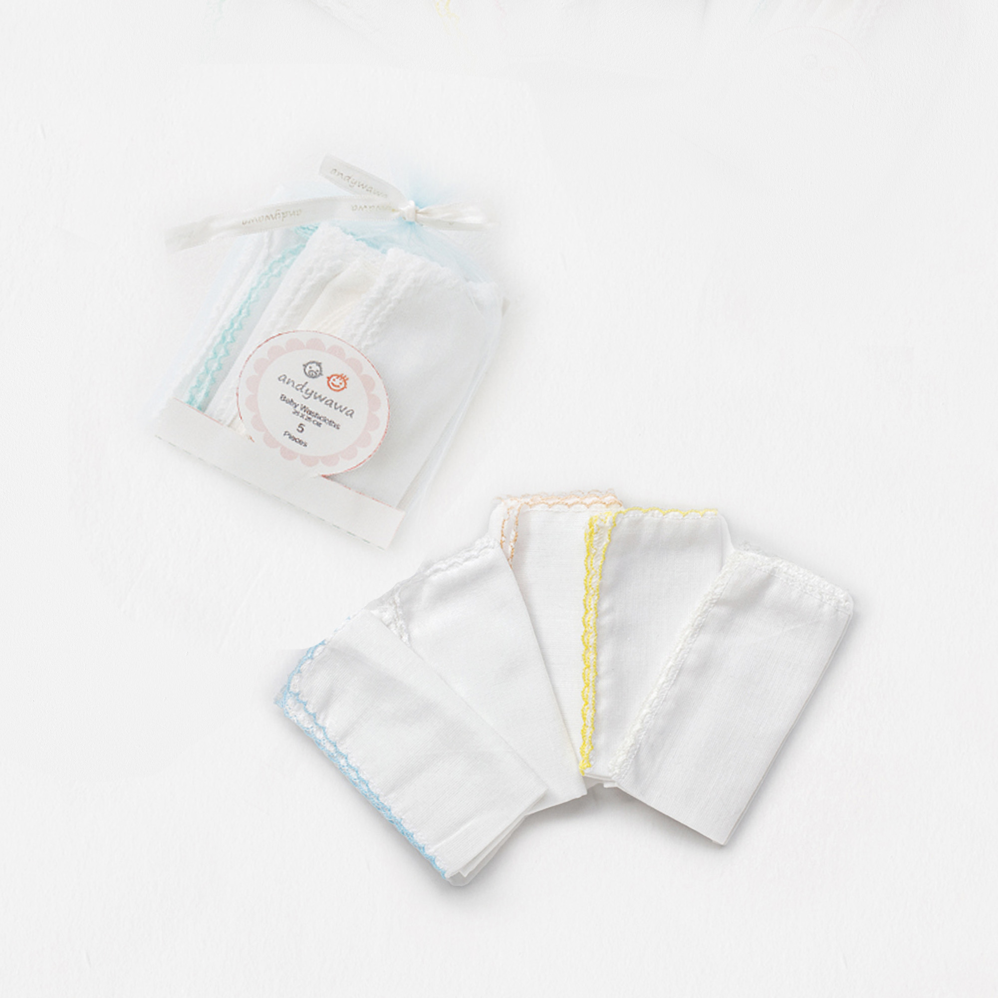 Bebek Ağiz Mendili 5 Pcs Washcloths 25X25Cm Basic