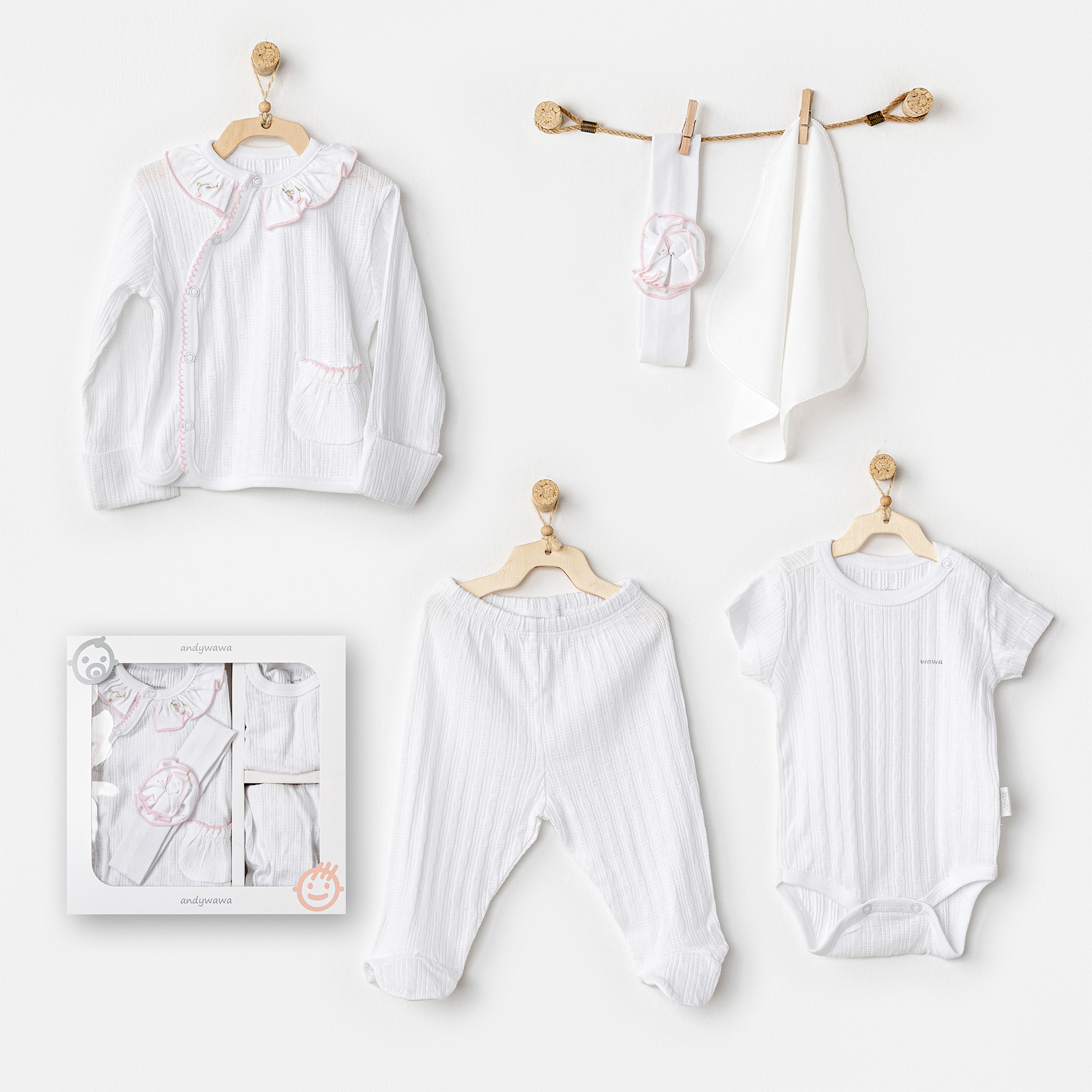 Bebek Hastane Çikişi 5 Pcs Newborn Set Have A Nice Day