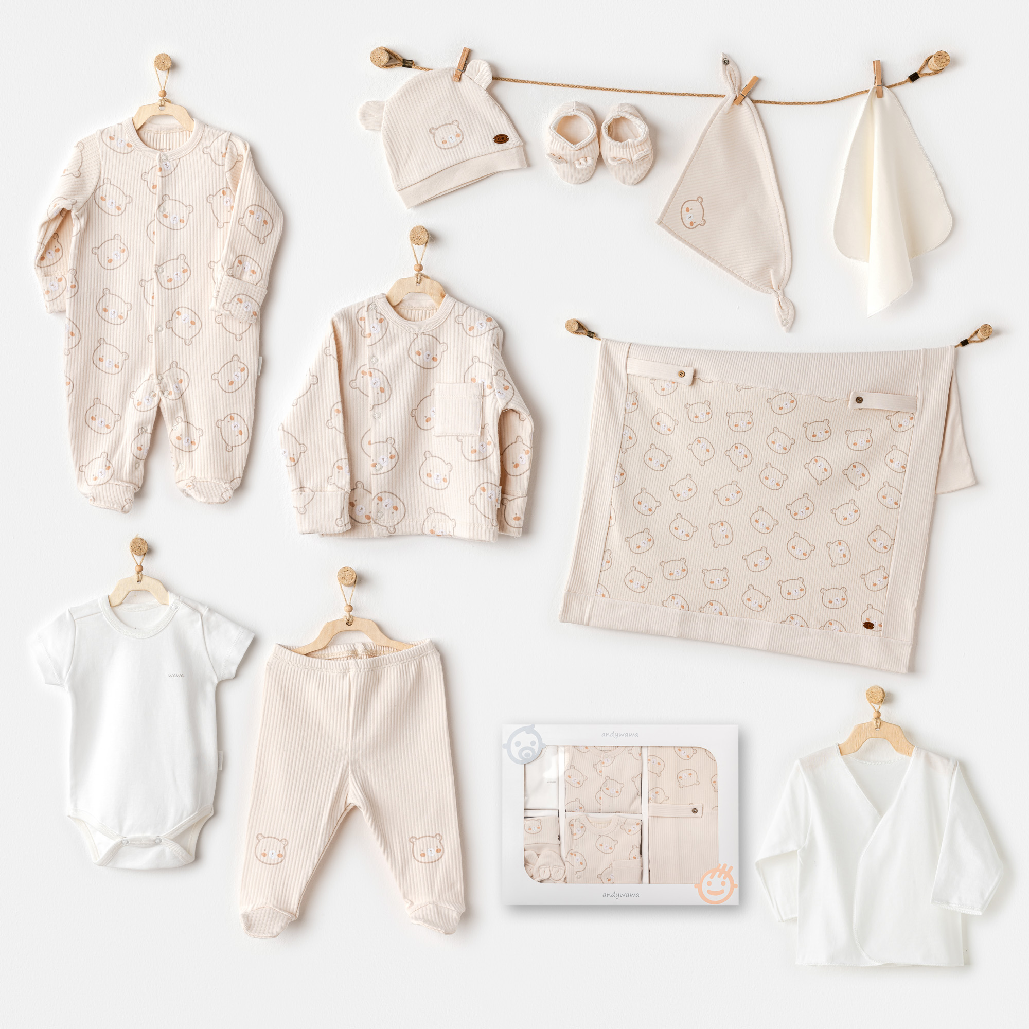 Bebek Hastane Çikişi 10 Pcs Newborn Set Bear Time