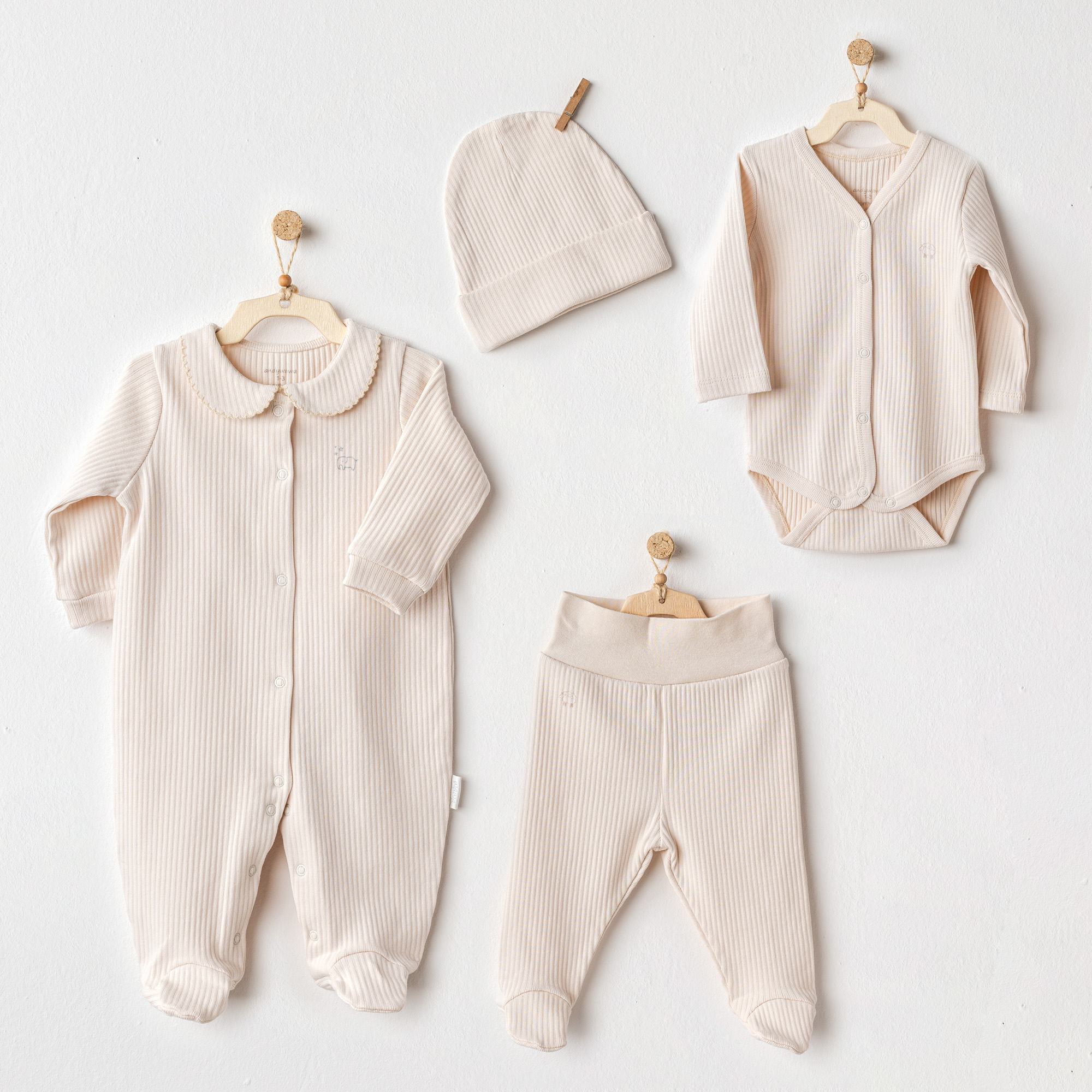Bebek Hastane Çikişi 4 Pcs Newborn Set Bear Time