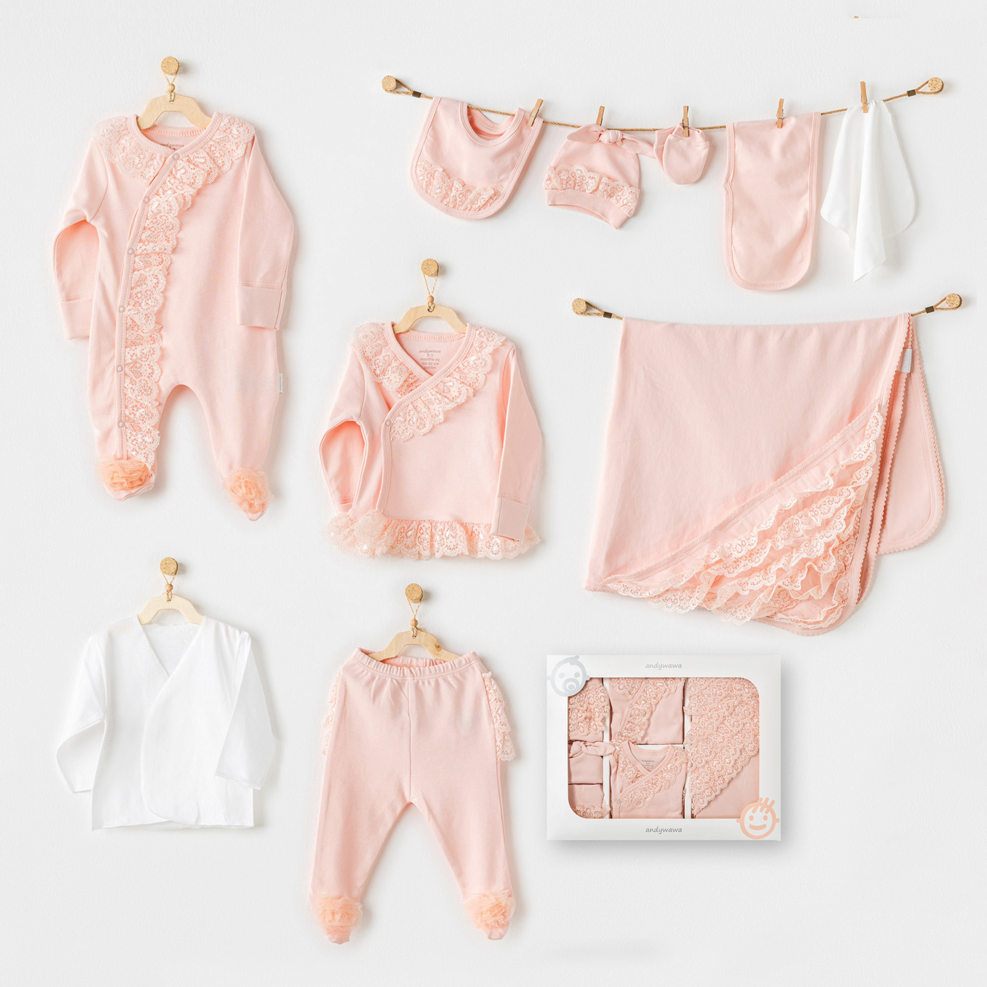 Bebek Hastane Çikişi 10 Pcs Newborn Set Chic Girl