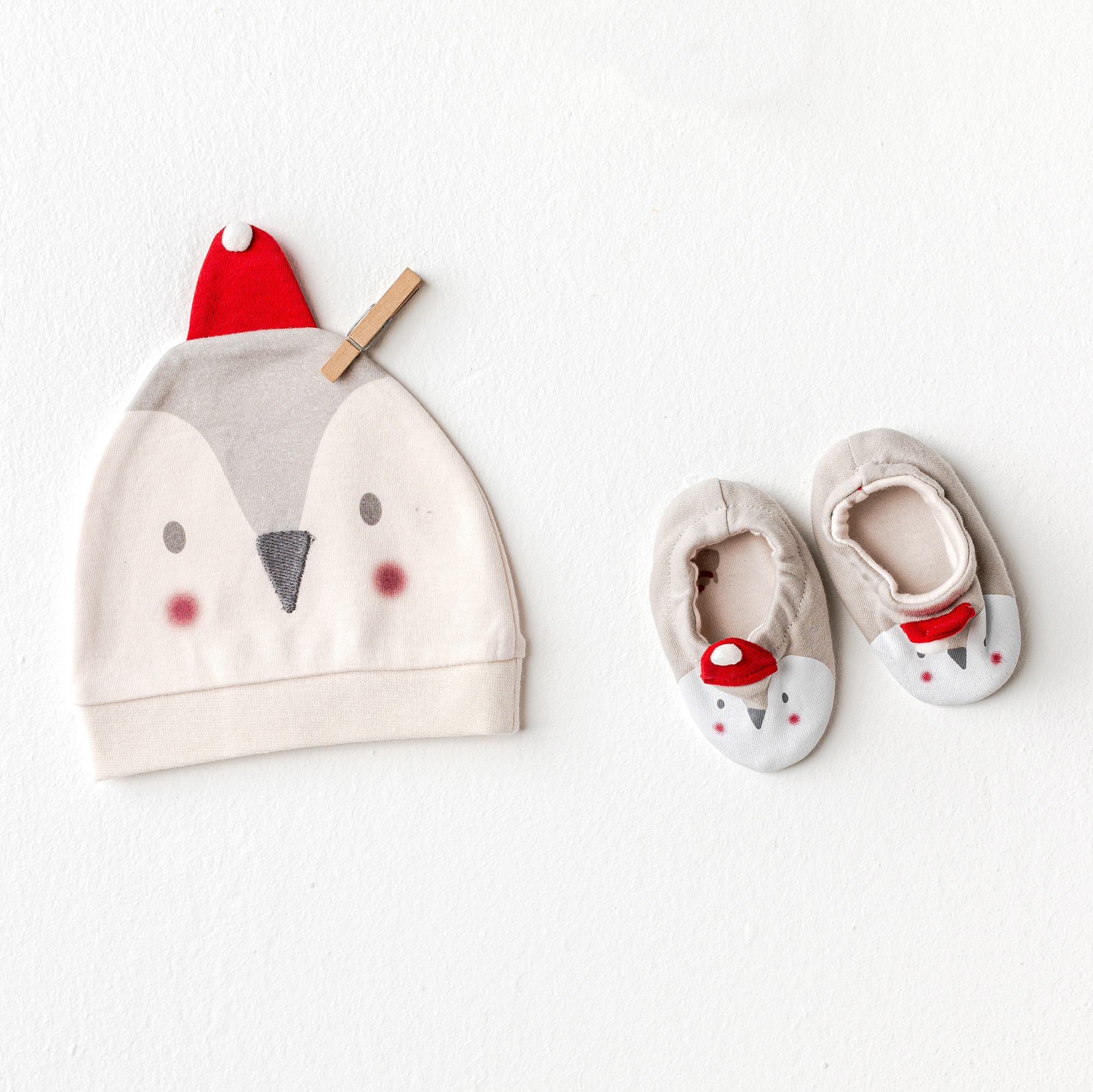 Bebek Şapka Patik Takim Hat Bootie Set Penguin