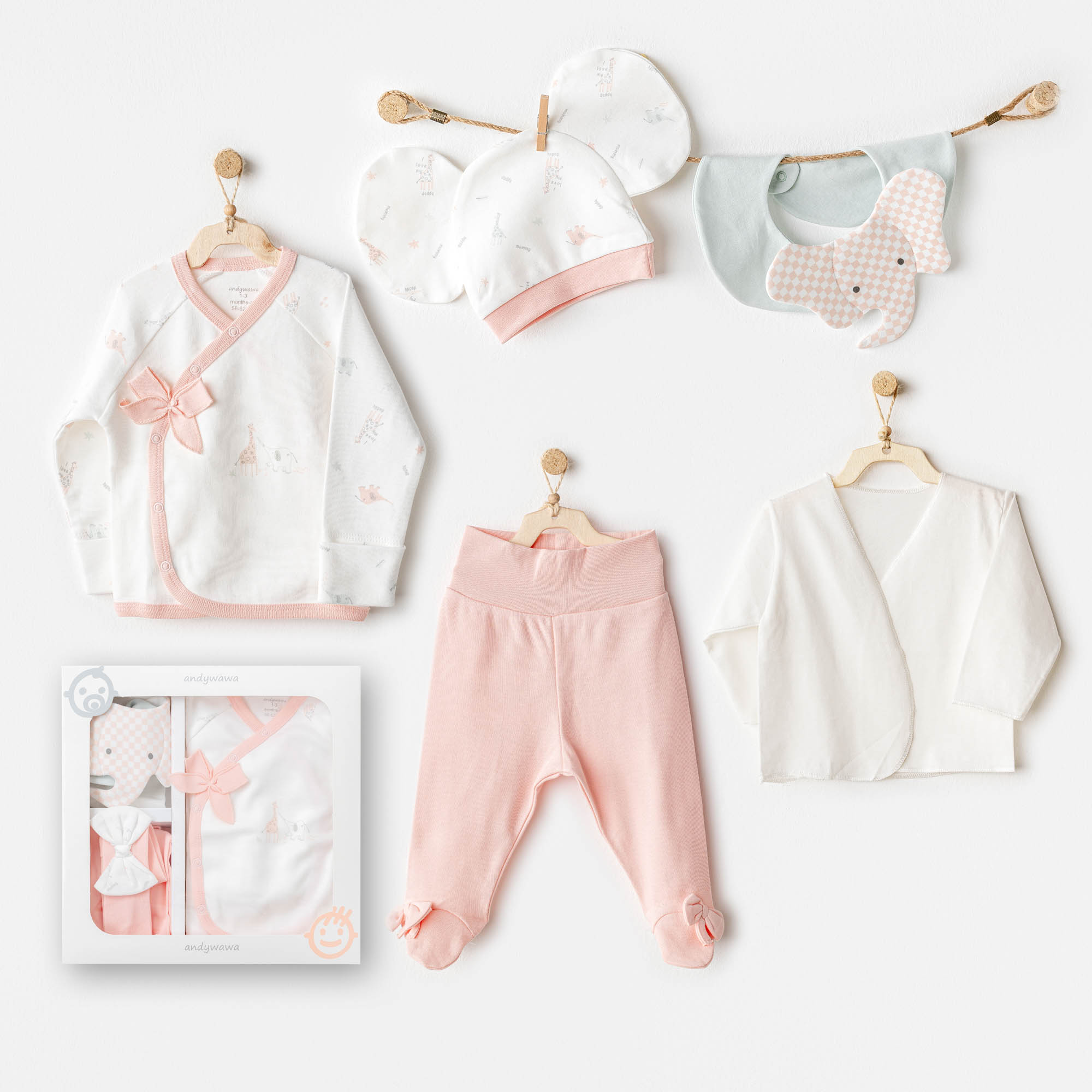 Bebek Hastane Çikişi 5 Pcs Newborn Set Love Family