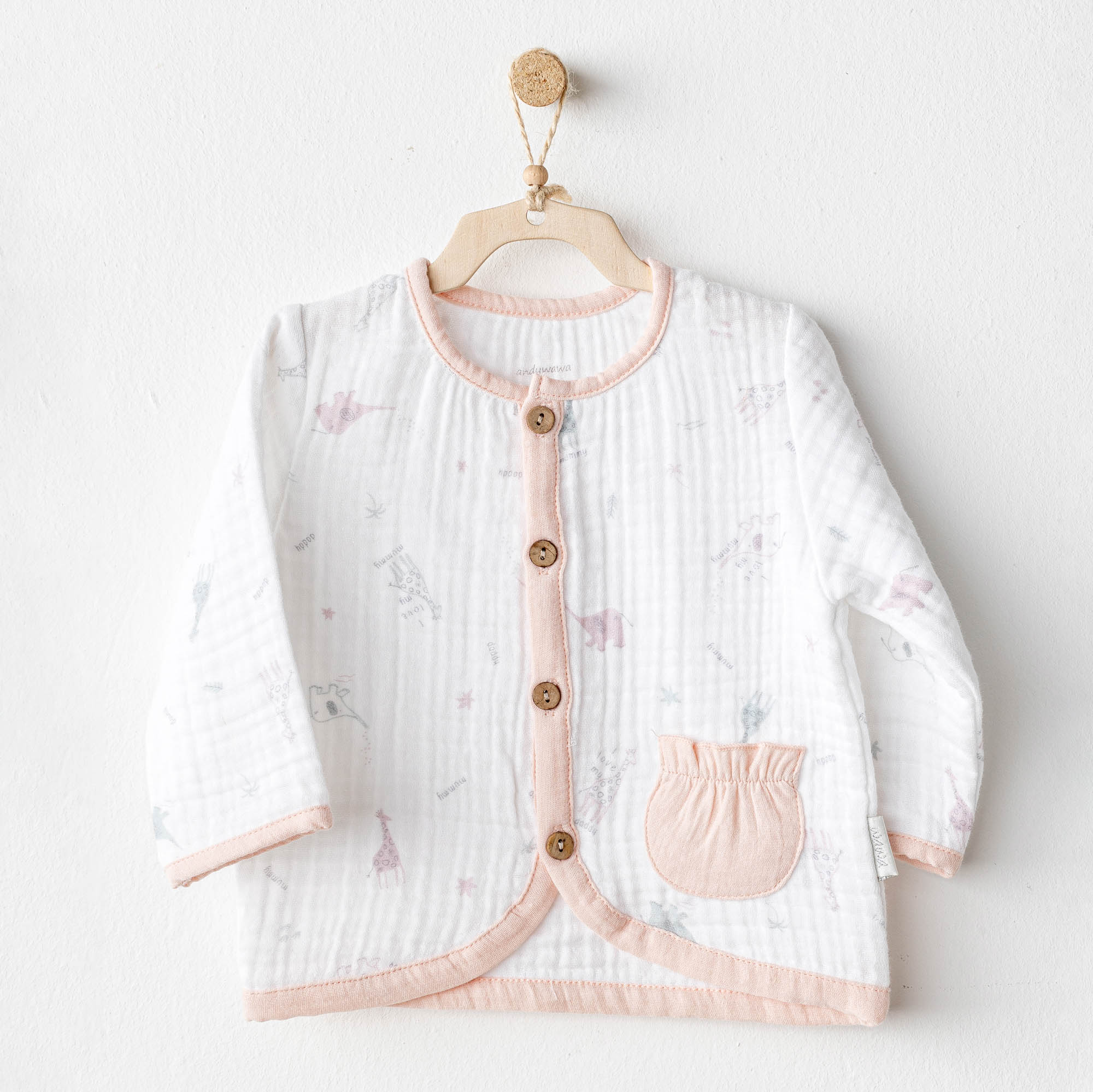 Bebek Ceket Jacket Love Family Muslin