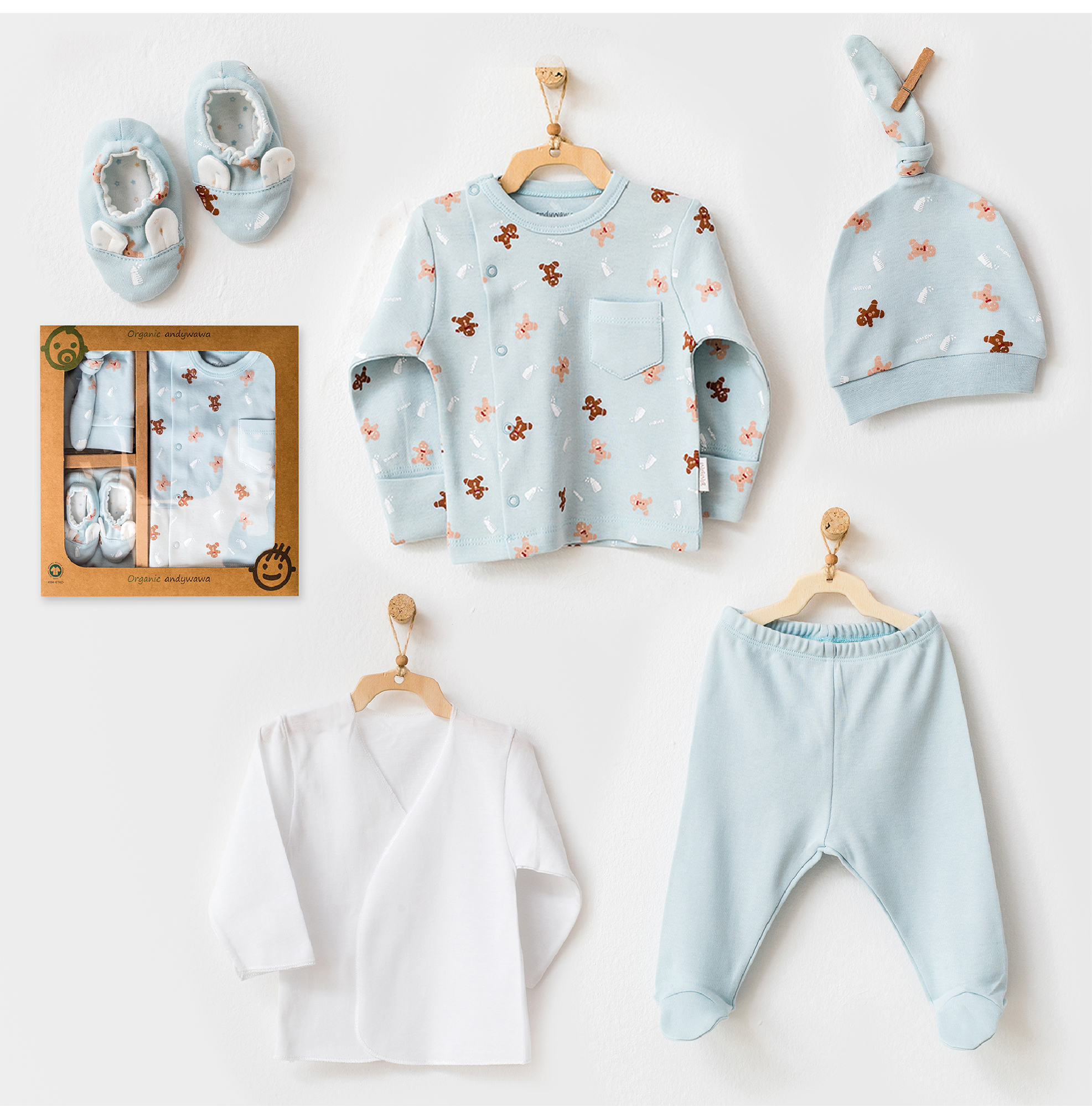 Bebek Hastane Çikişi 5 Pcs Newborn Set Gingers