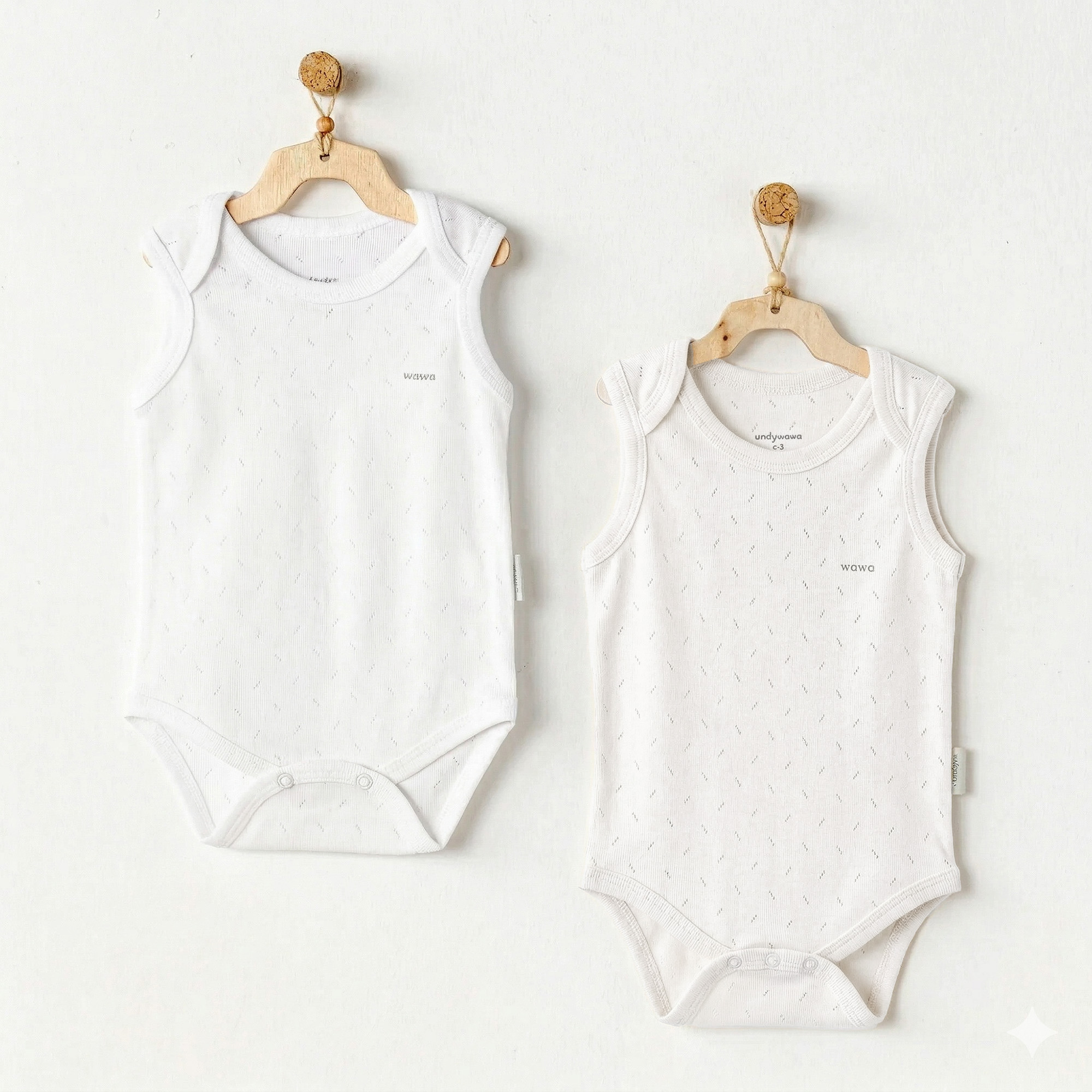 Bebek Body 2 Pcs Body Sleeveless Jacquard Basic