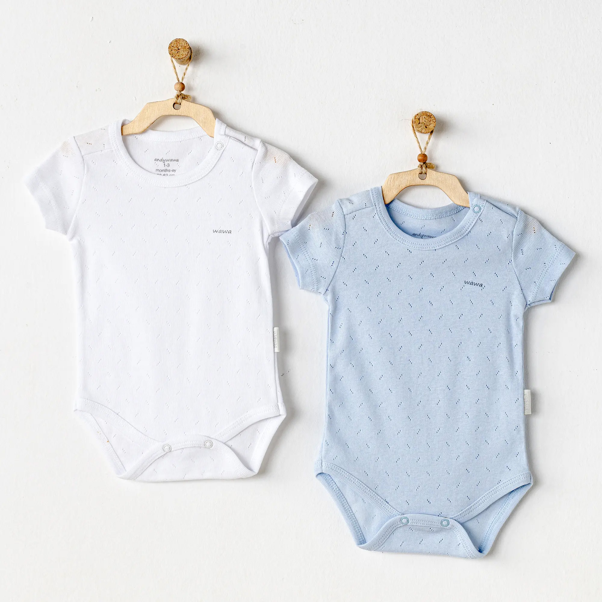 Bebek Body 2 Pcs Short Sleeve Body Jacquard Basic