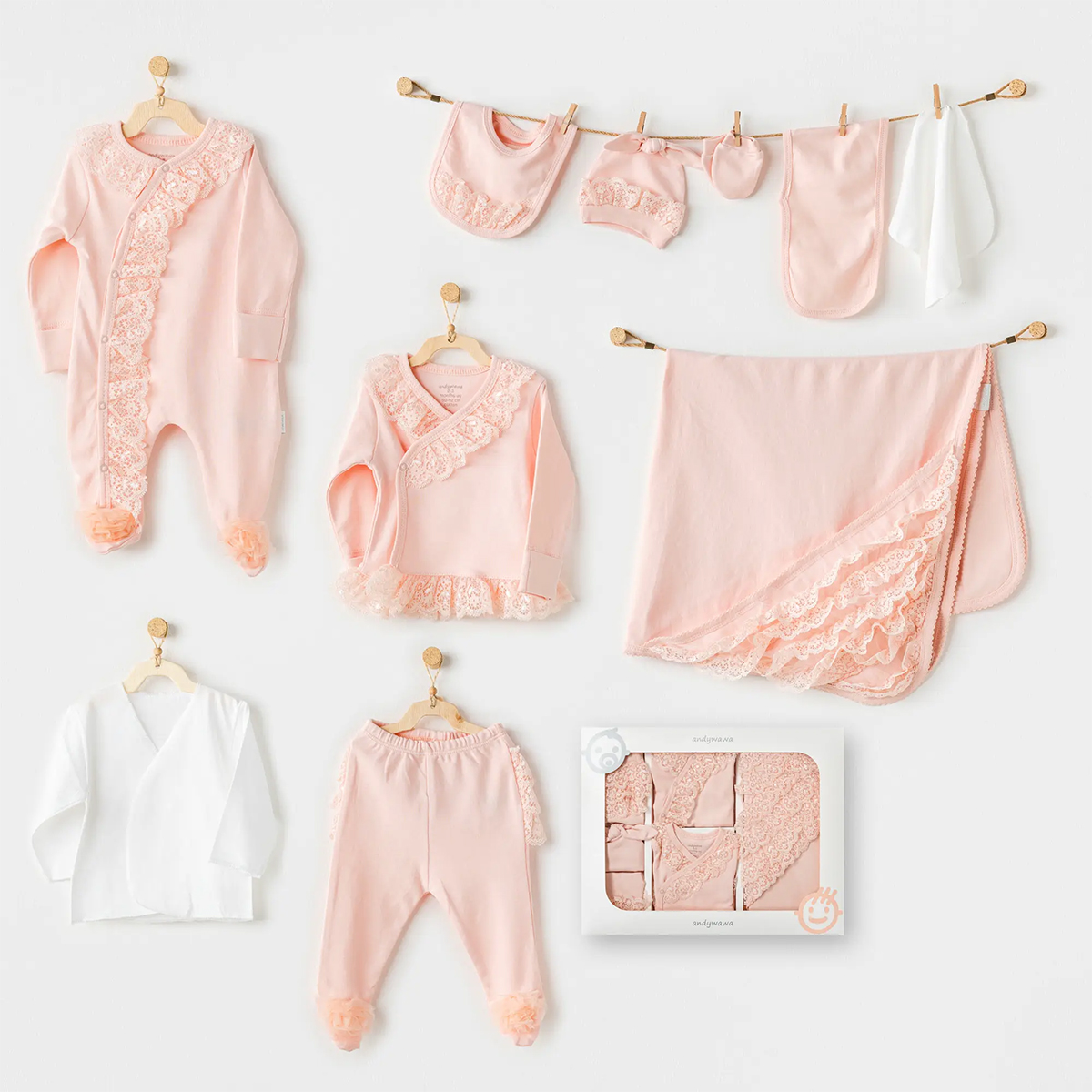 Bebek Hastane Çikişi 10 Pcs Newborn Set Chic Girl