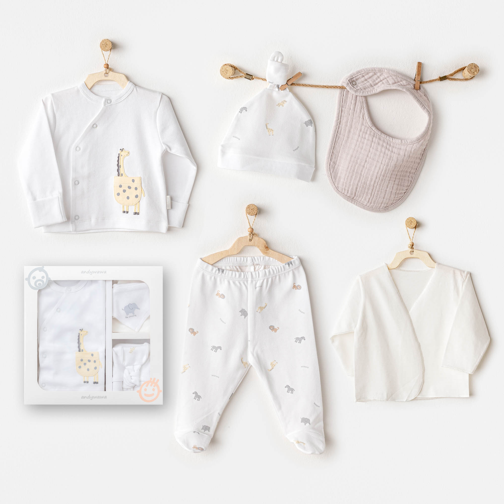 Bebek Hastane Çikişi 5 Pcs Newborn Set Little King