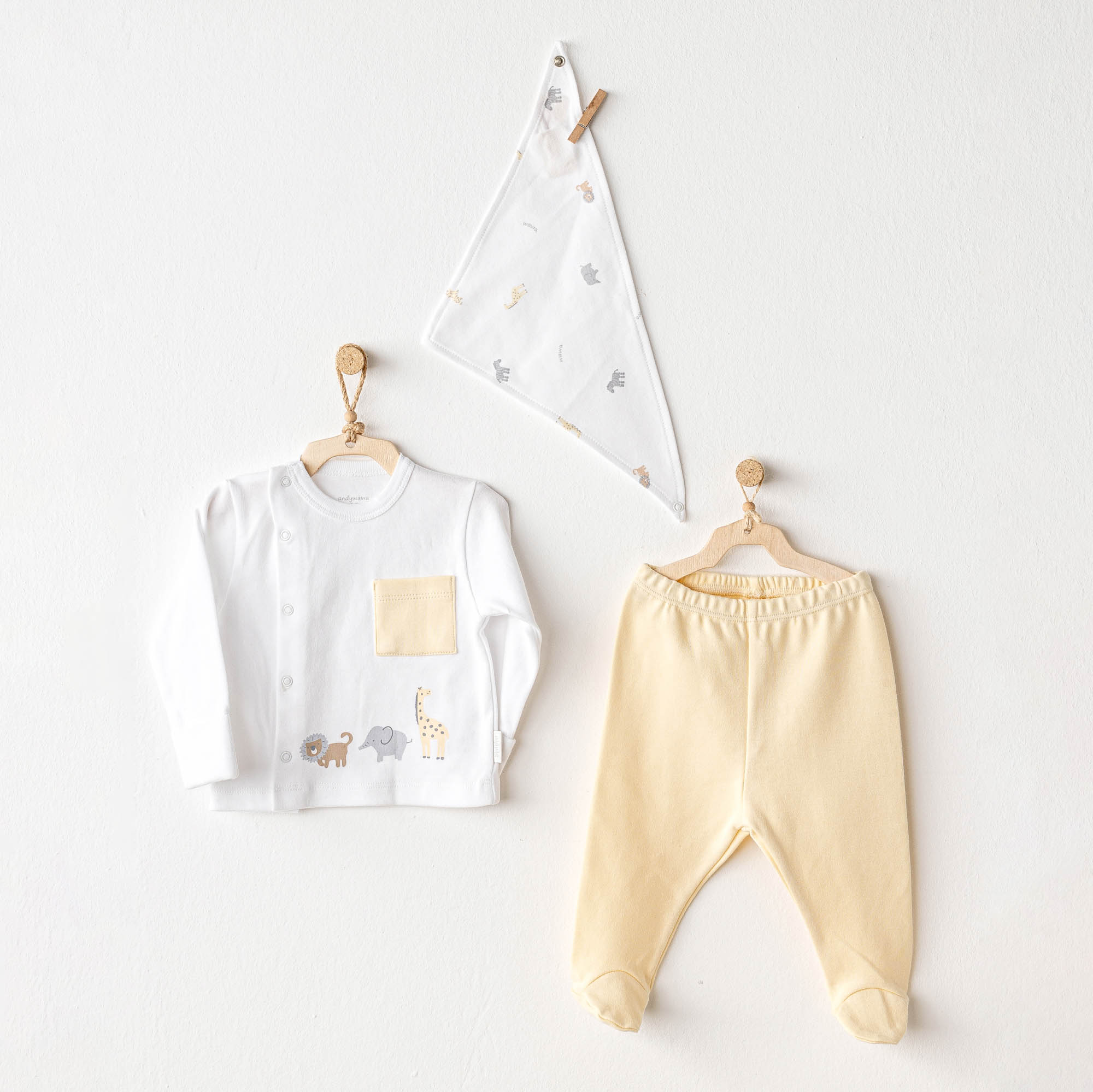 Bebek Zibin Set 3 Pcs Side Snap Set Little King