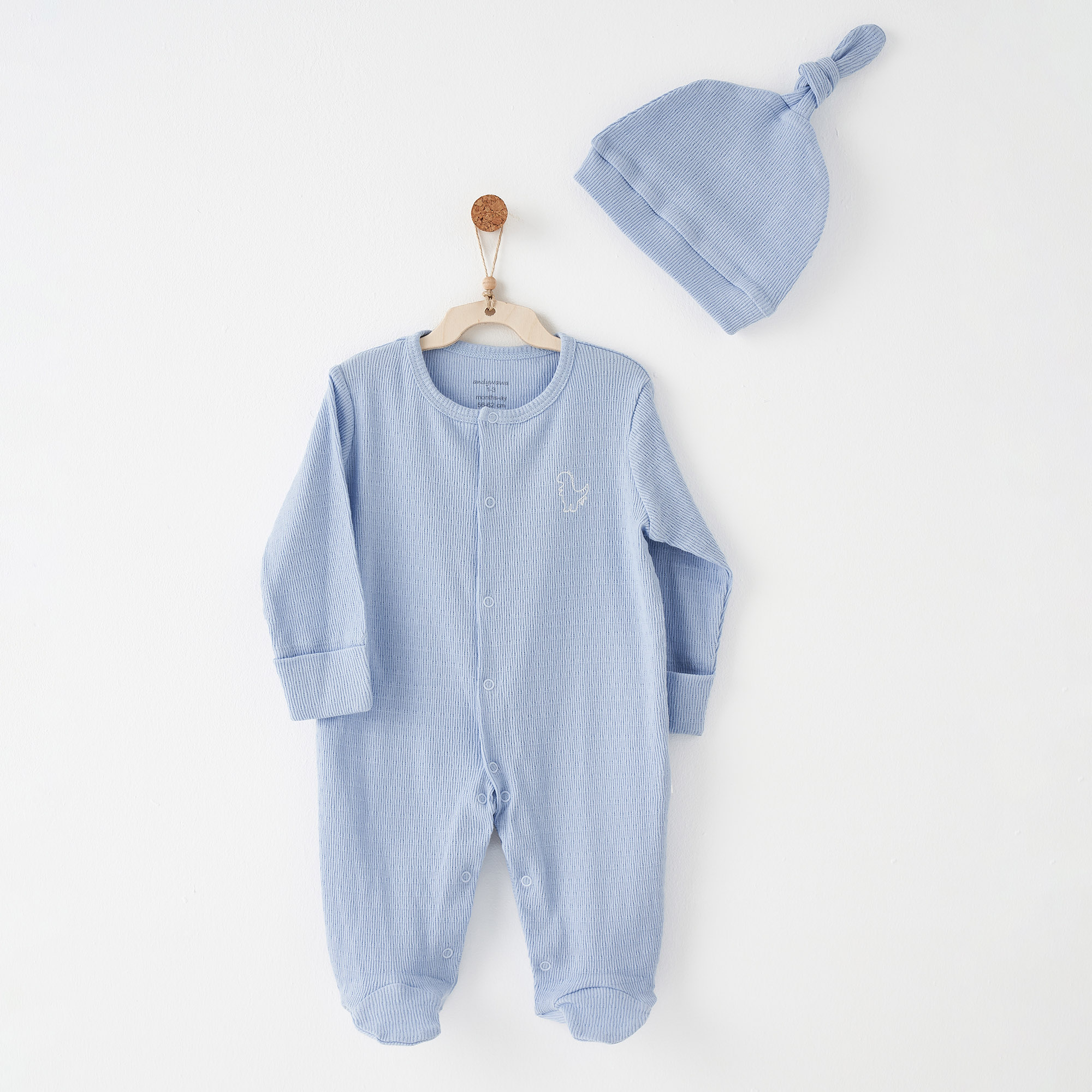 Bebek Tulum Takim Romper Band Set Jacquard Special Modal