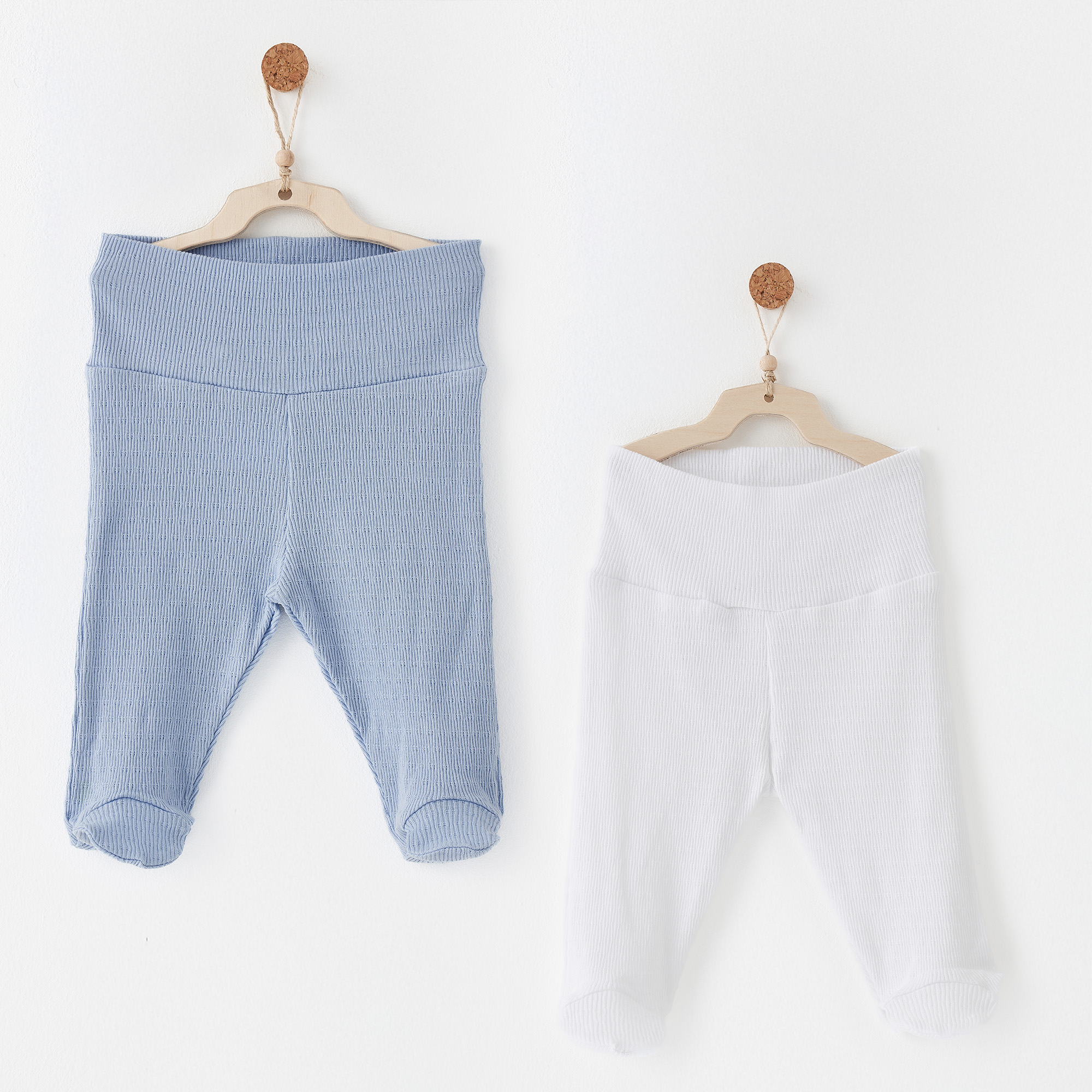 Bebek Patikli Pantolon 2 Pcs Footed Pants Jacquard Special Modal