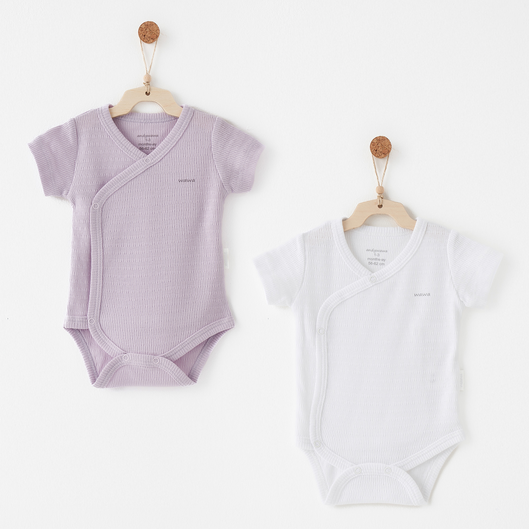 Bebek Zıbın Body 2 Pcs Sıde Snap Body Jacquard Specıal Modal