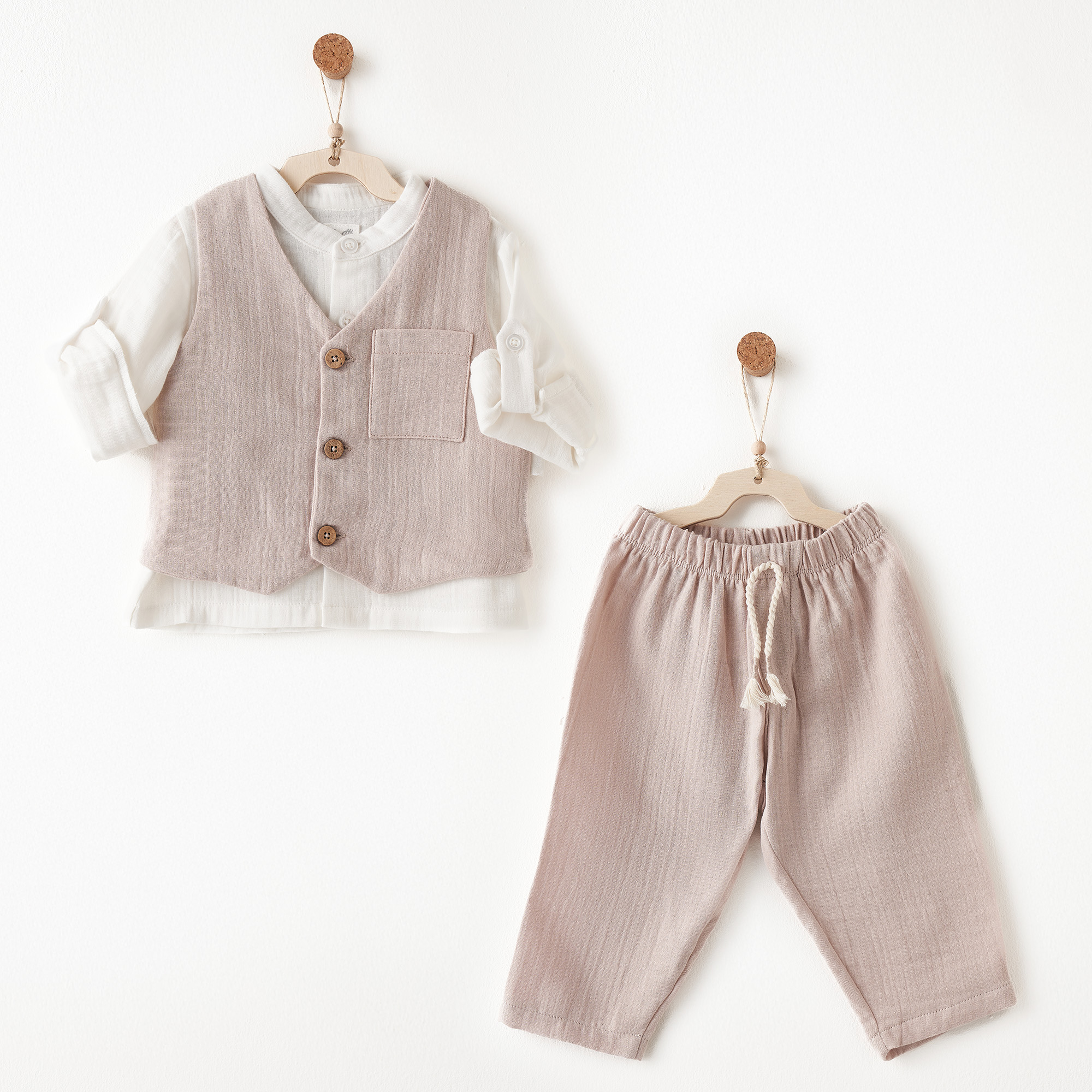 Bebek Takım 3 Pcs Set Muslın Relax Tıme