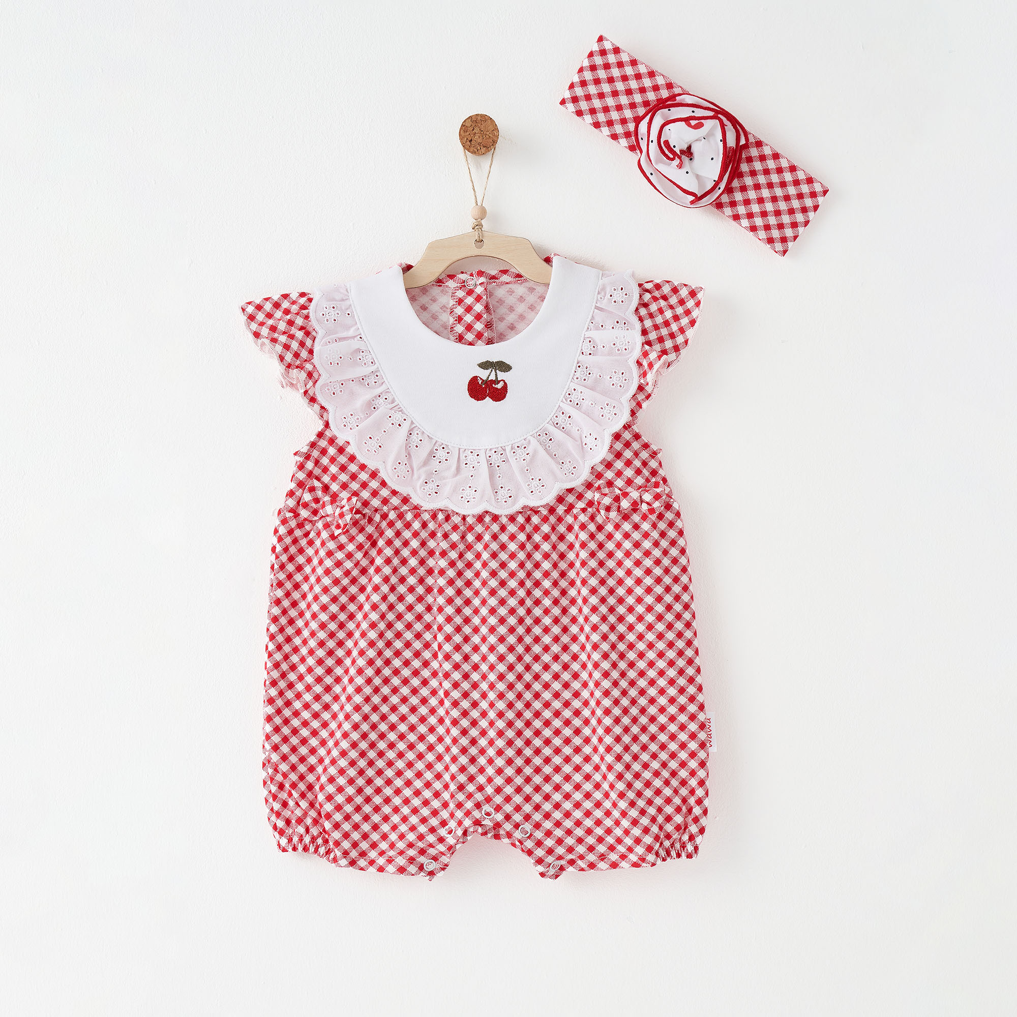 Bebek Tulum Takim Romper Band Set Cherry Chatty