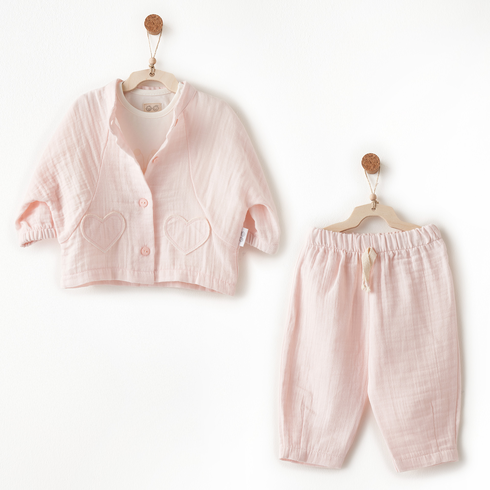 Bebek Takim 3 Pcs Set Muslin Lovely Day