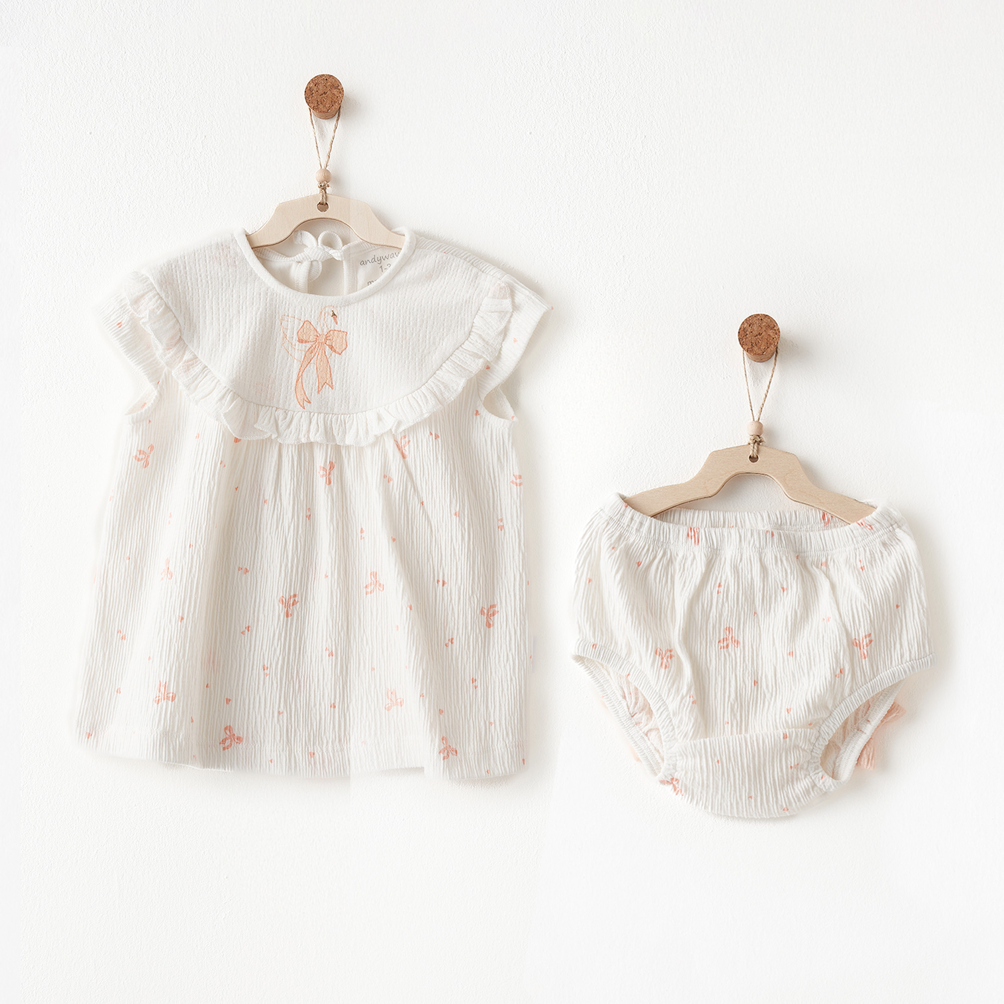 Bebek Elbise Takım Dress Set Lıttle Swan Love