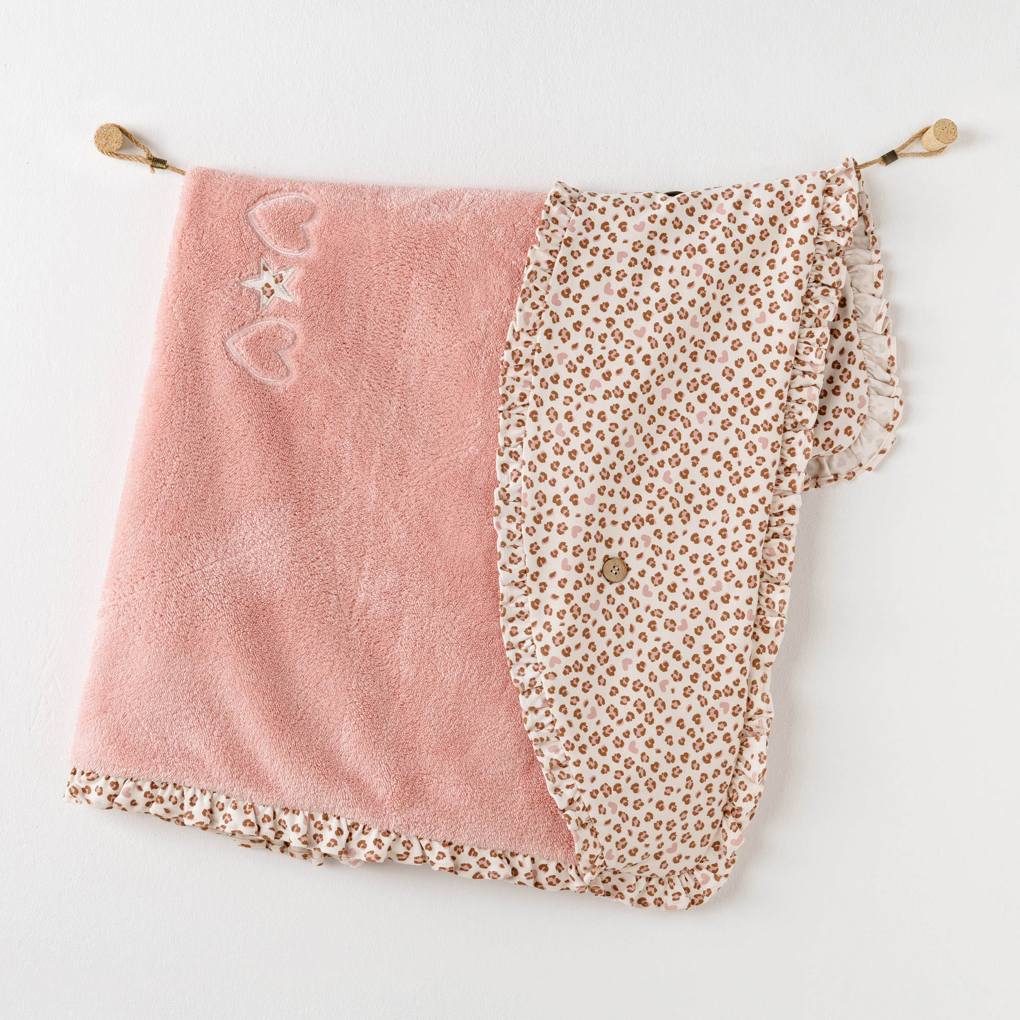 Bebek Battaniye Blanket 90X85 Welsoft Little Leopard