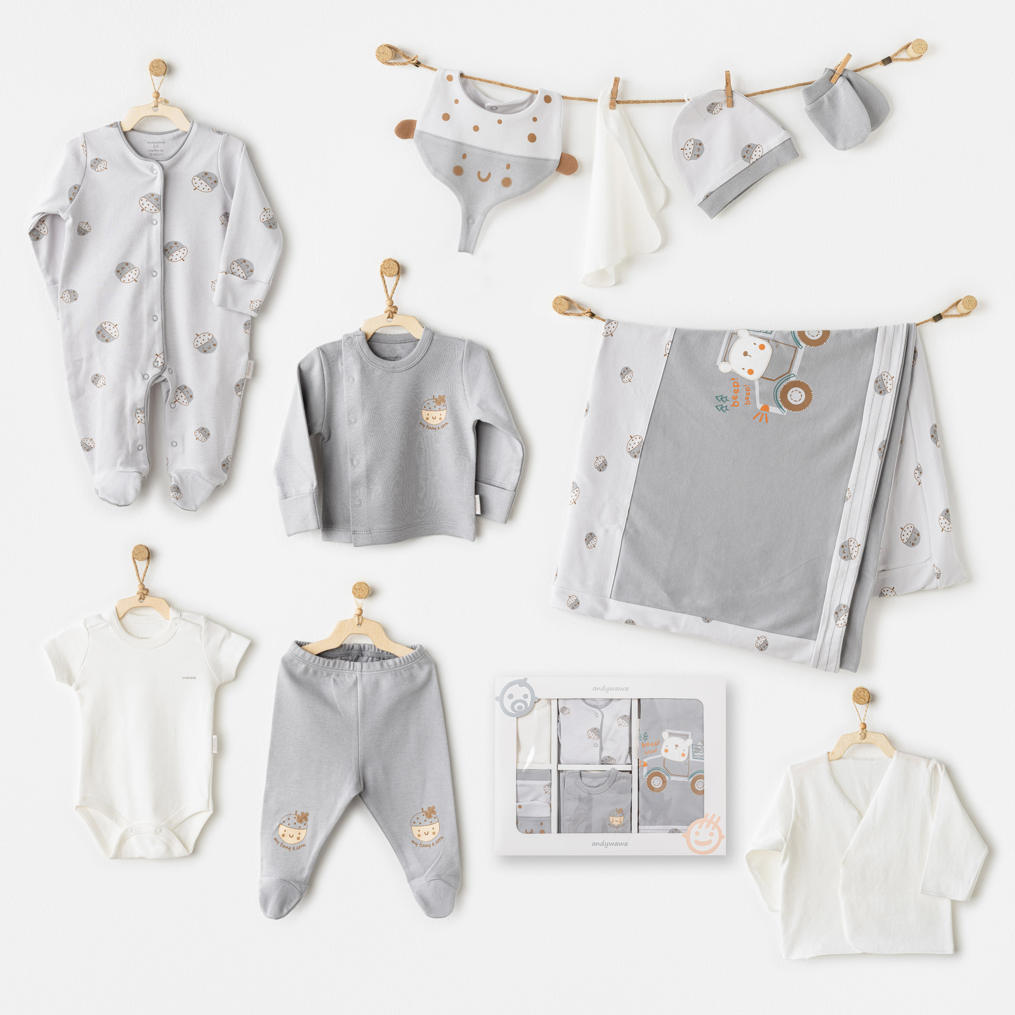 Bebek Hastane Çikişi 10 Pcs Newborn Set Hello Autumn
