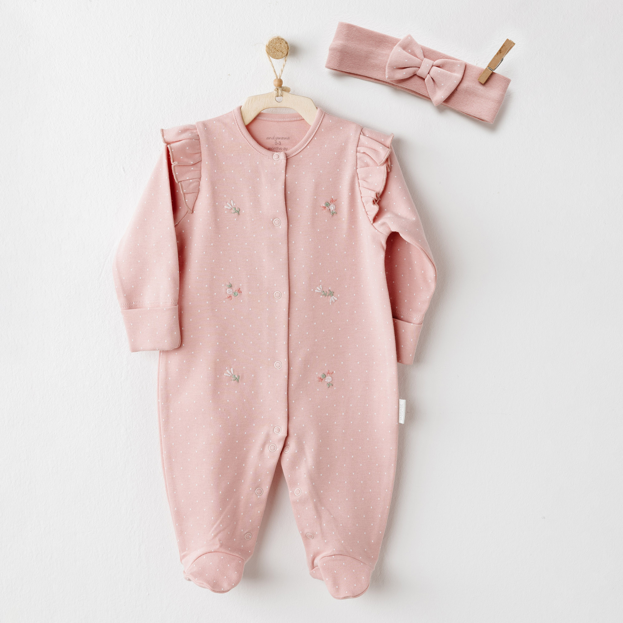 Bebek Tulum Takim Romper Head Bant Set Mon Petit Amour