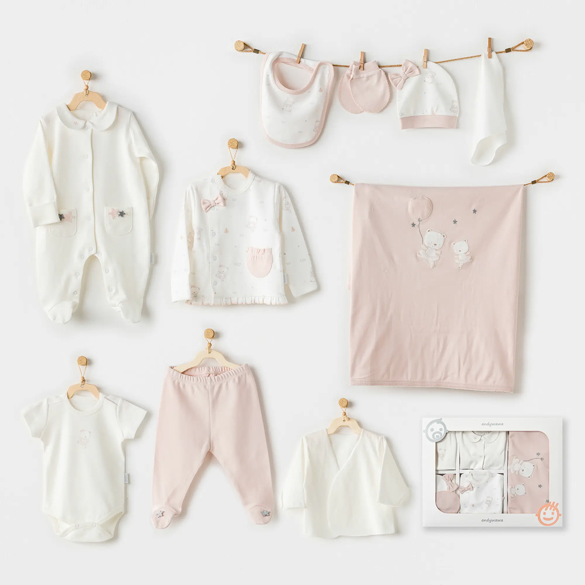 Bebek Hastane Çikişi 10 Pcs Newborn Set Ballerina