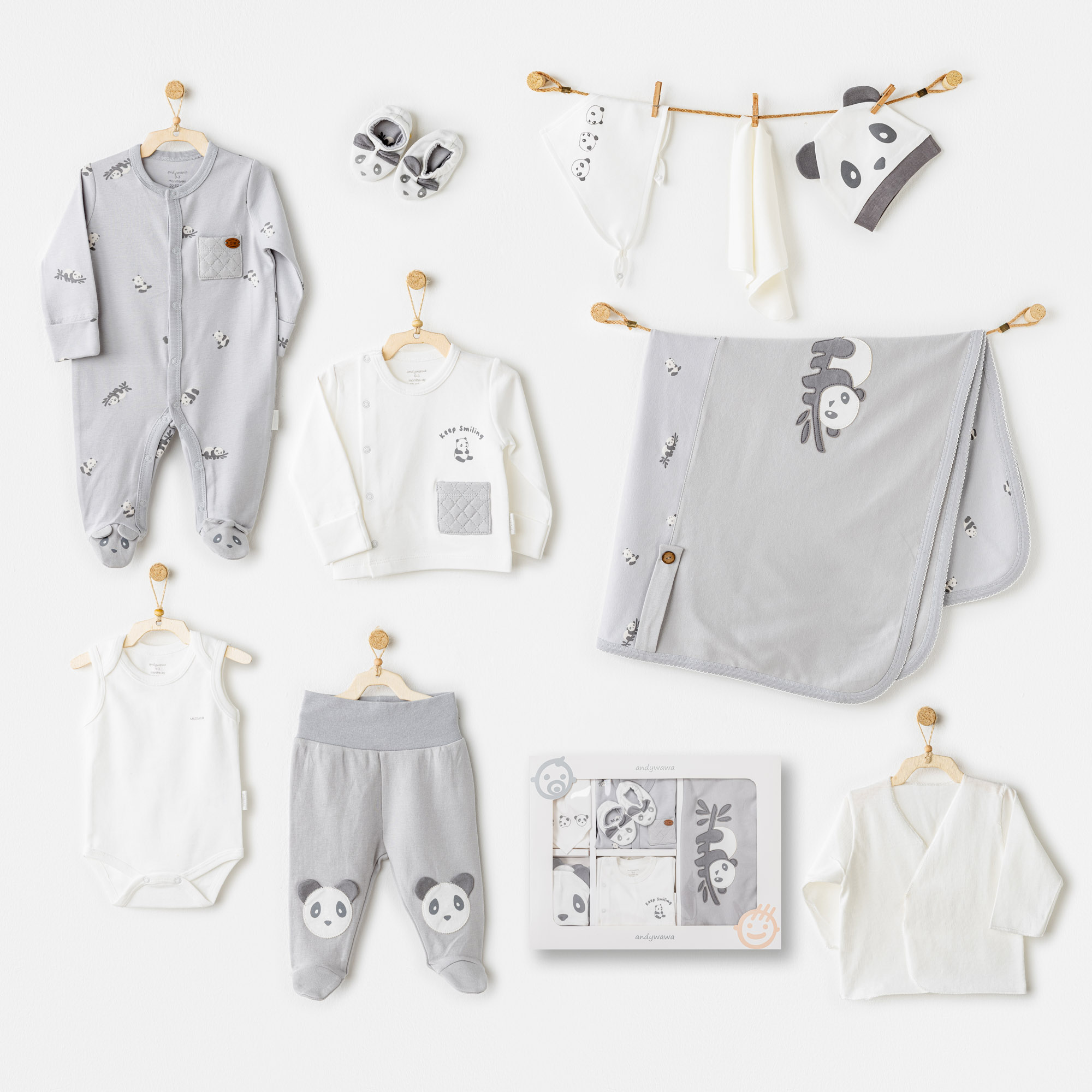 Bebek Hastane Çikişi 10 Pcs Newborn Set Keep Smiling