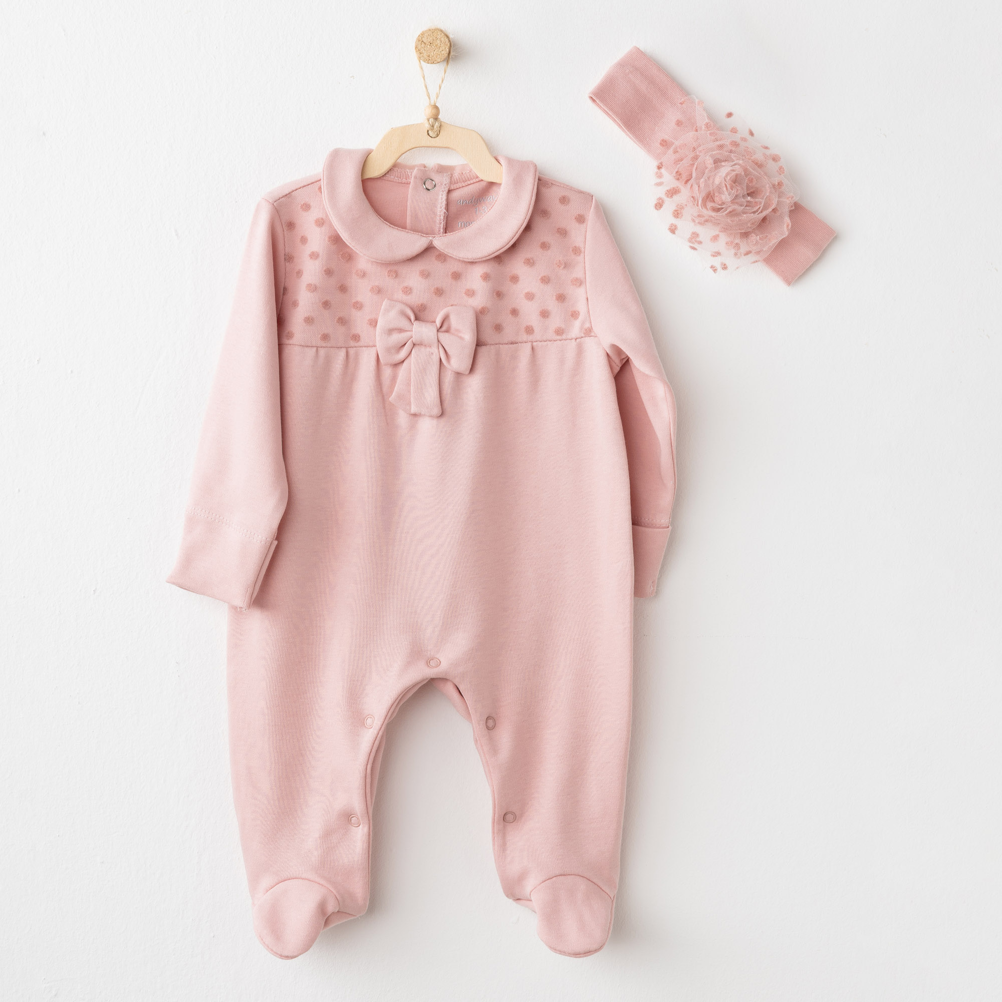 Bebek Tulum Takim Romper Band Set Little Leopard