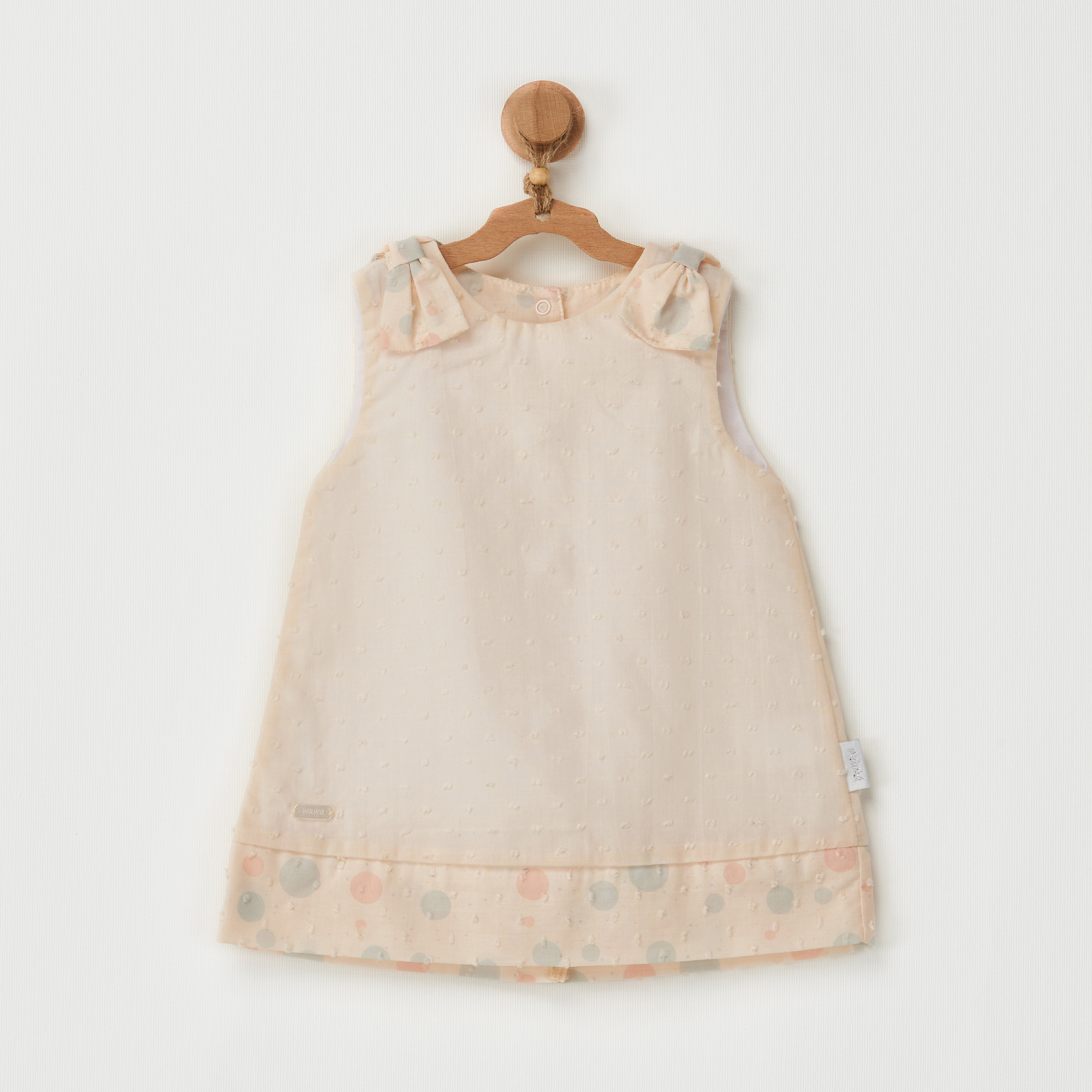 Bebek Elbise Dress Pompom Vanilla Cream