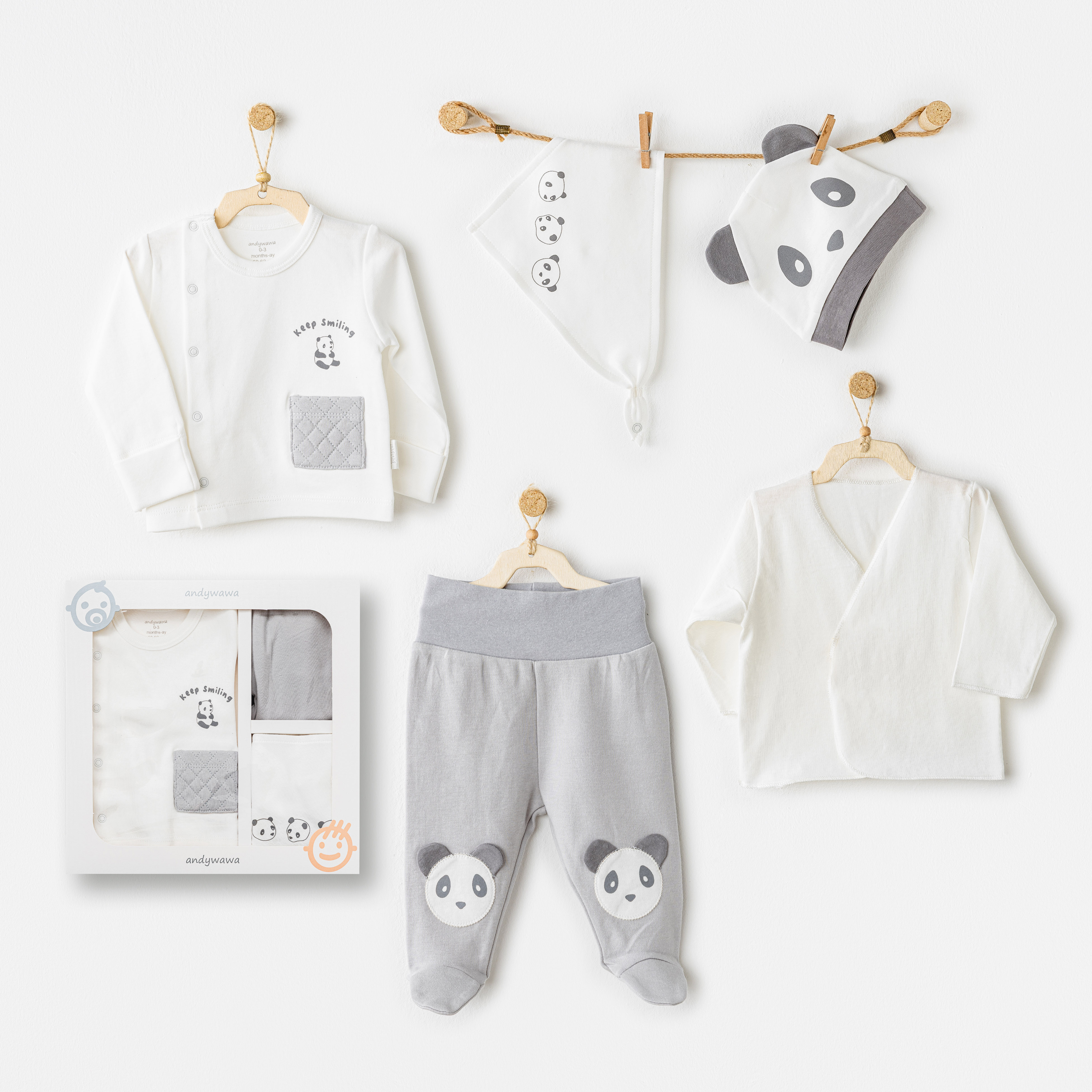 Bebek Hastane Çıkışı 5 Pcs Newborn Set Keep Smılıng