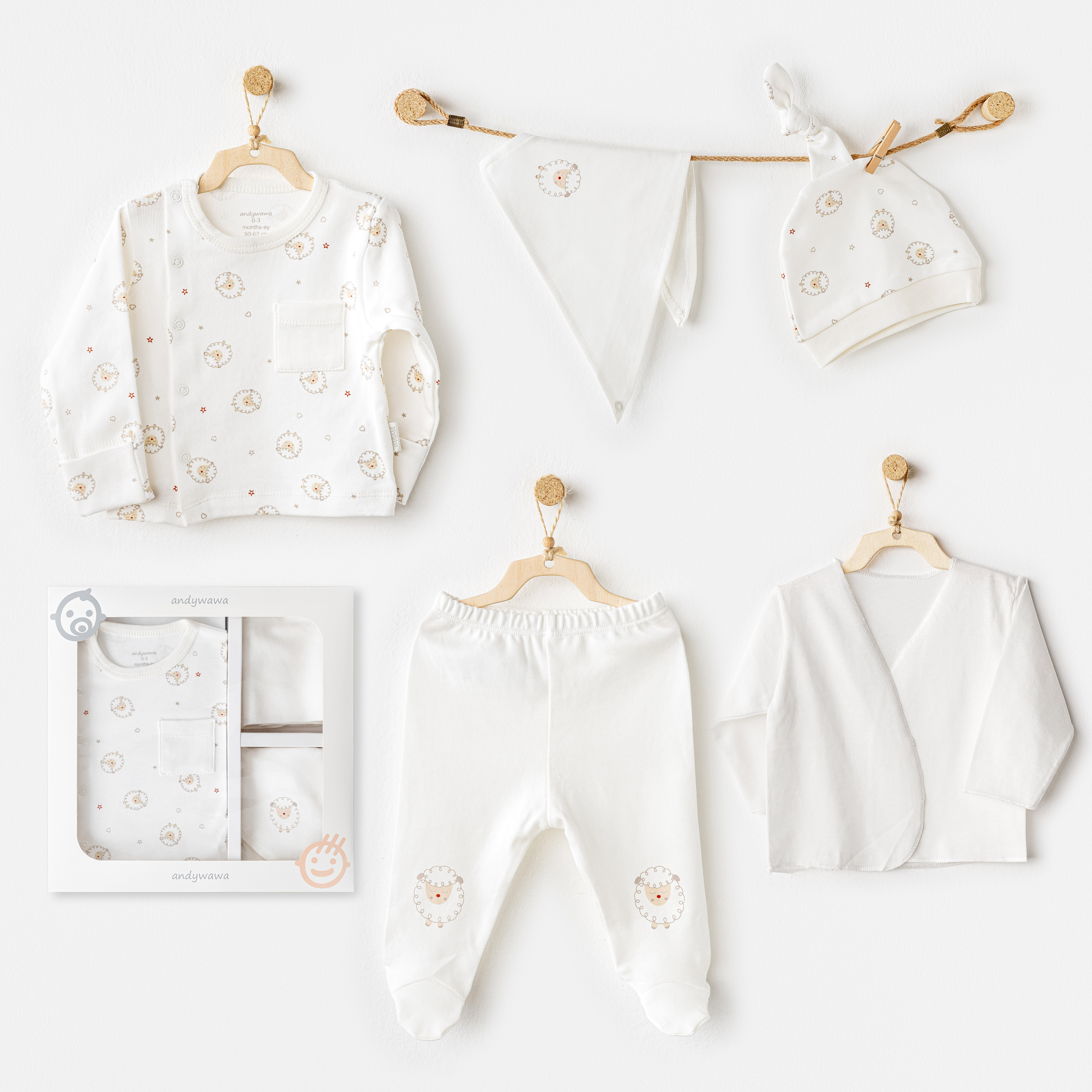 Bebek Hastane Çıkışı 5 Pcs Newborn Set Tınny Shıps